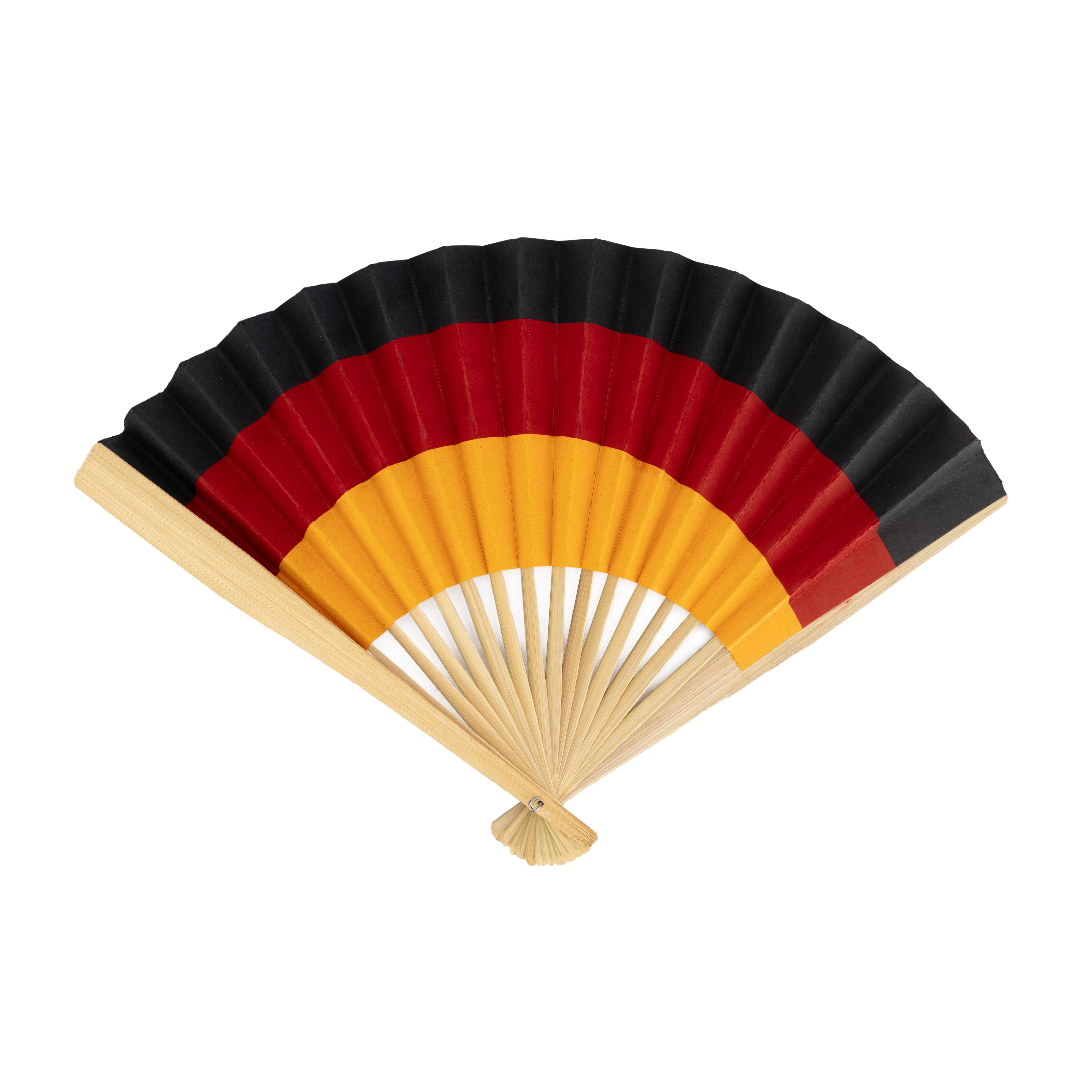 El Puente Handfächer "Deutschland" Fächer aus Seidenpapier, Handmade, Fair Trade