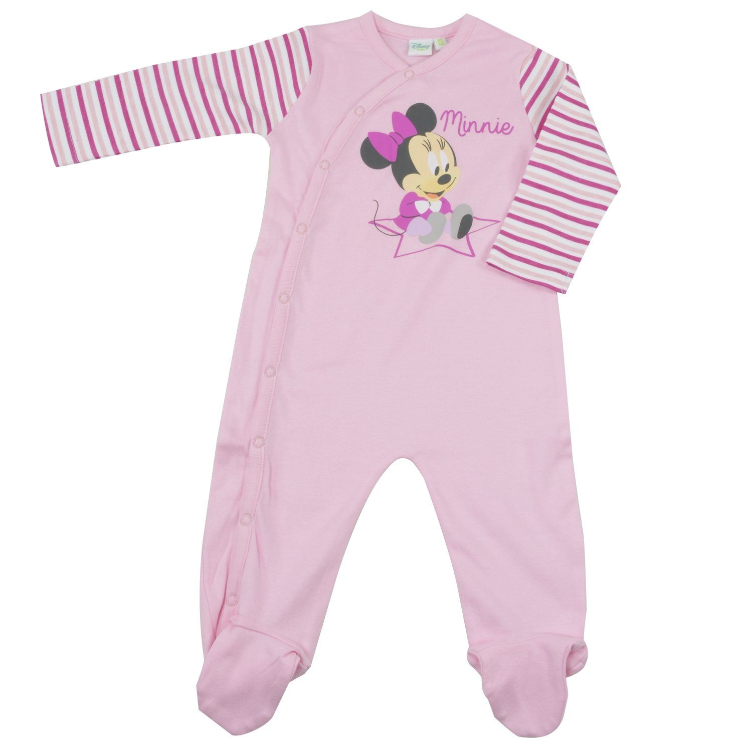 Overall Disney Mickey Mouse Strampler für Mädchen - Minnie Overall Weiß/Rosa