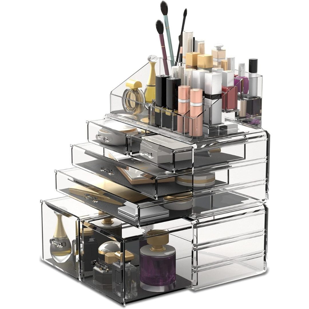 Badaccessoire-Set Makeup Organizer Transparent 6 Schubladen