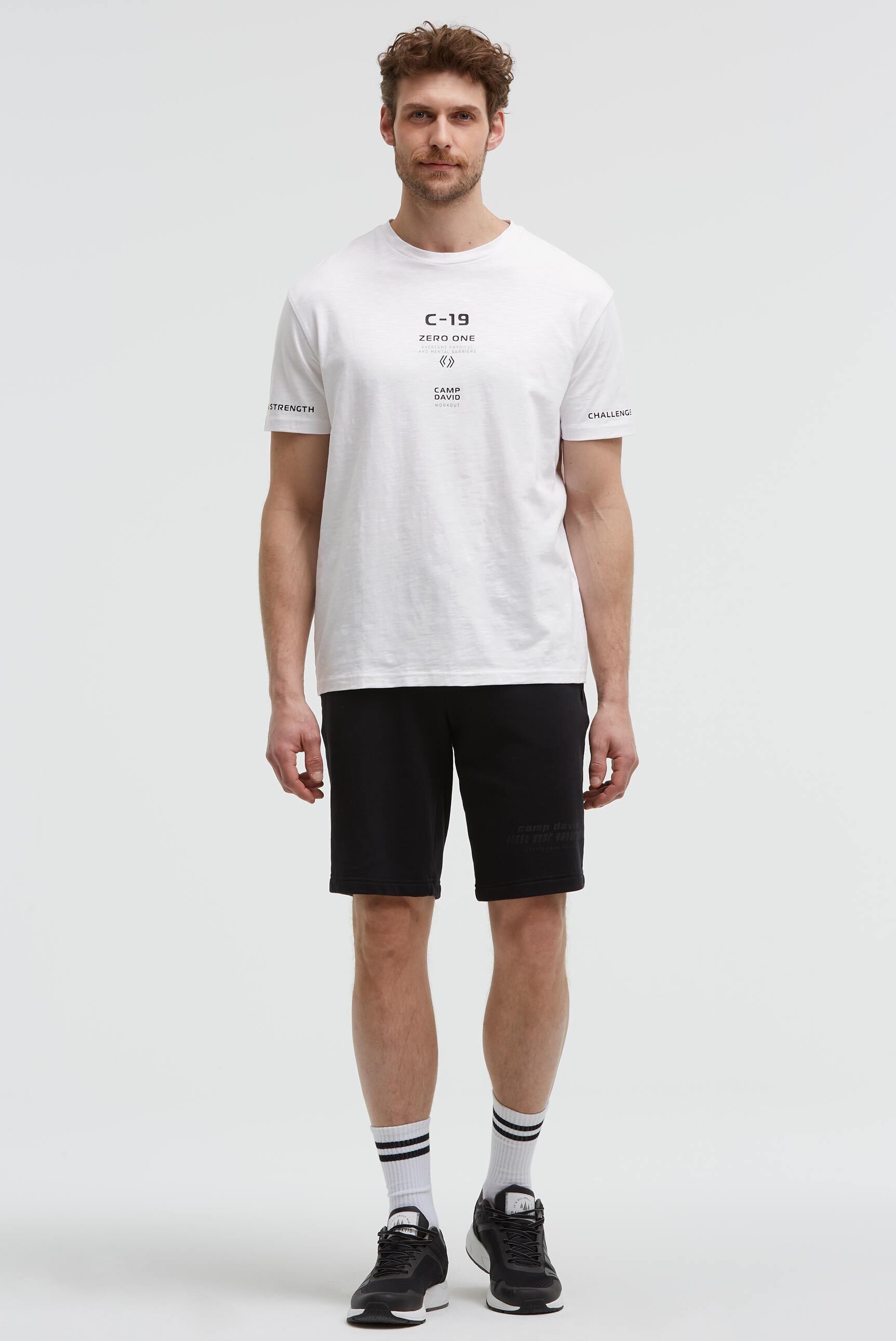CAMP DAVID Rundhalsshirt mit reflektierenden Details
