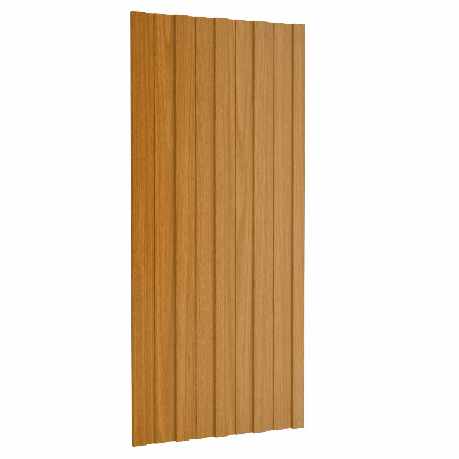 vidaXL Terrassendach Dachpaneel 12 Stk. Natur 100 x 45 cm Verzinkter Stahl, (12-St)