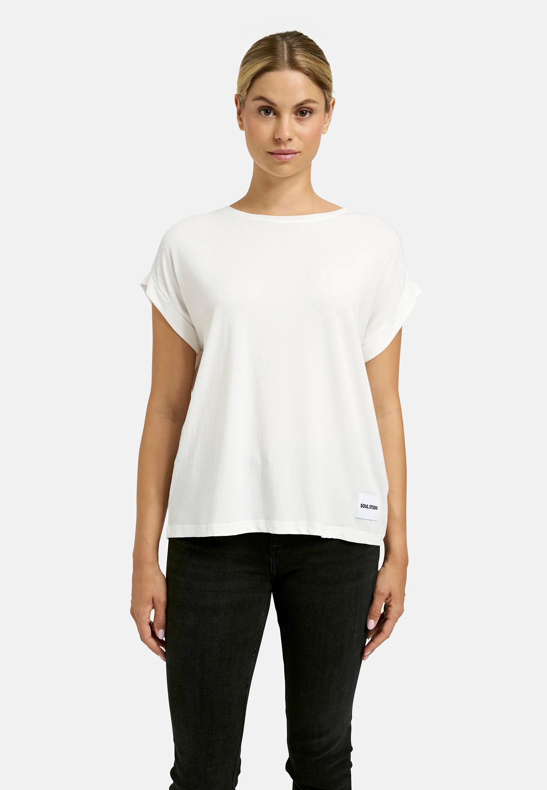 Smith & Soul T-Shirt mit Umschlagsaum, Rundhalsform günstig online kaufen