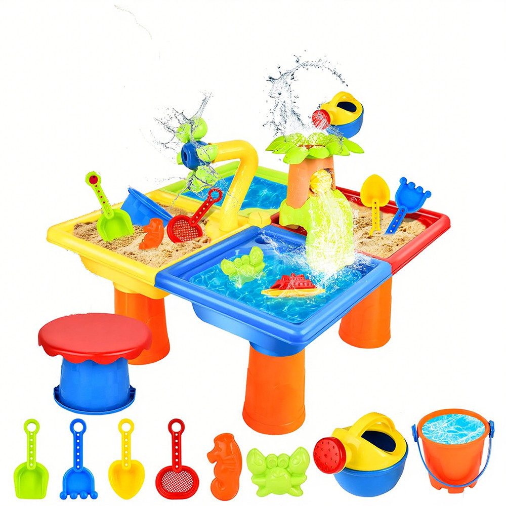 CLTYQ Sandform-Set 4 IN 1 Sand Wasserspieltisch, Schneespielzeug Strandspie günstig online kaufen