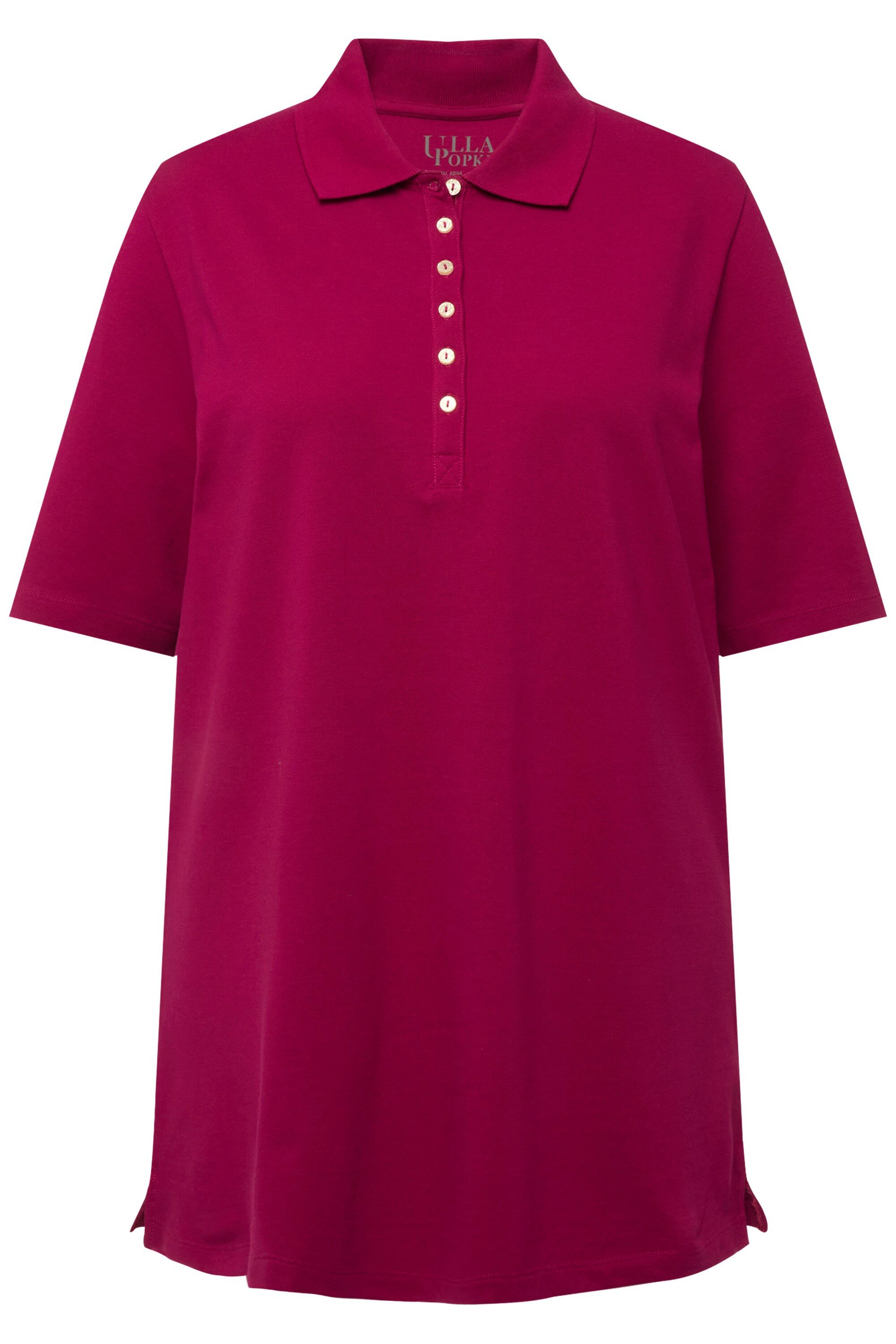 Ulla Popken T-Shirt Poloshirt Piqué Polokragen günstig online kaufen