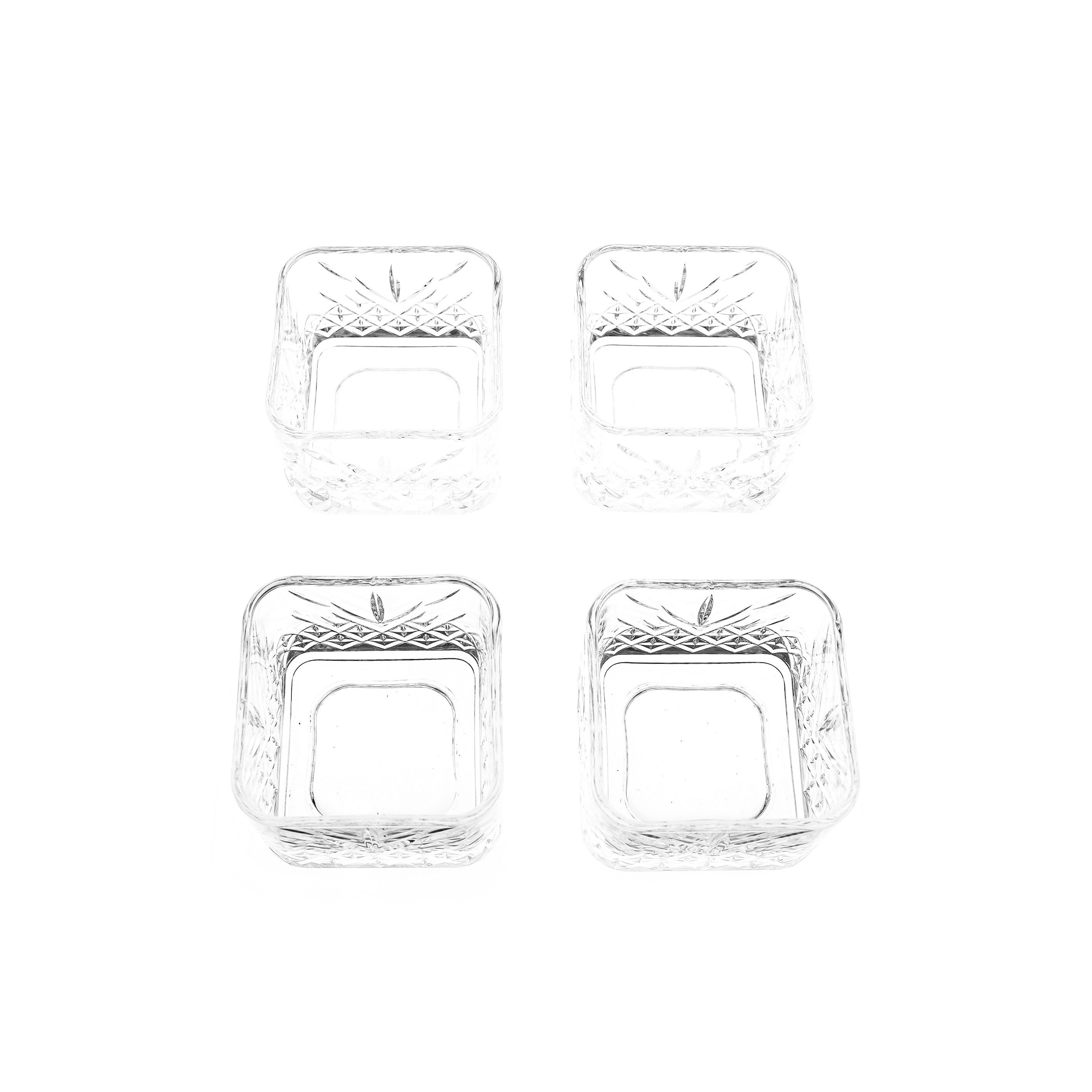 Pasabahce Snackschale Timeless 4er Schalen Set aus Glas, Snackschalen, Dessertschale, (4-tlg)