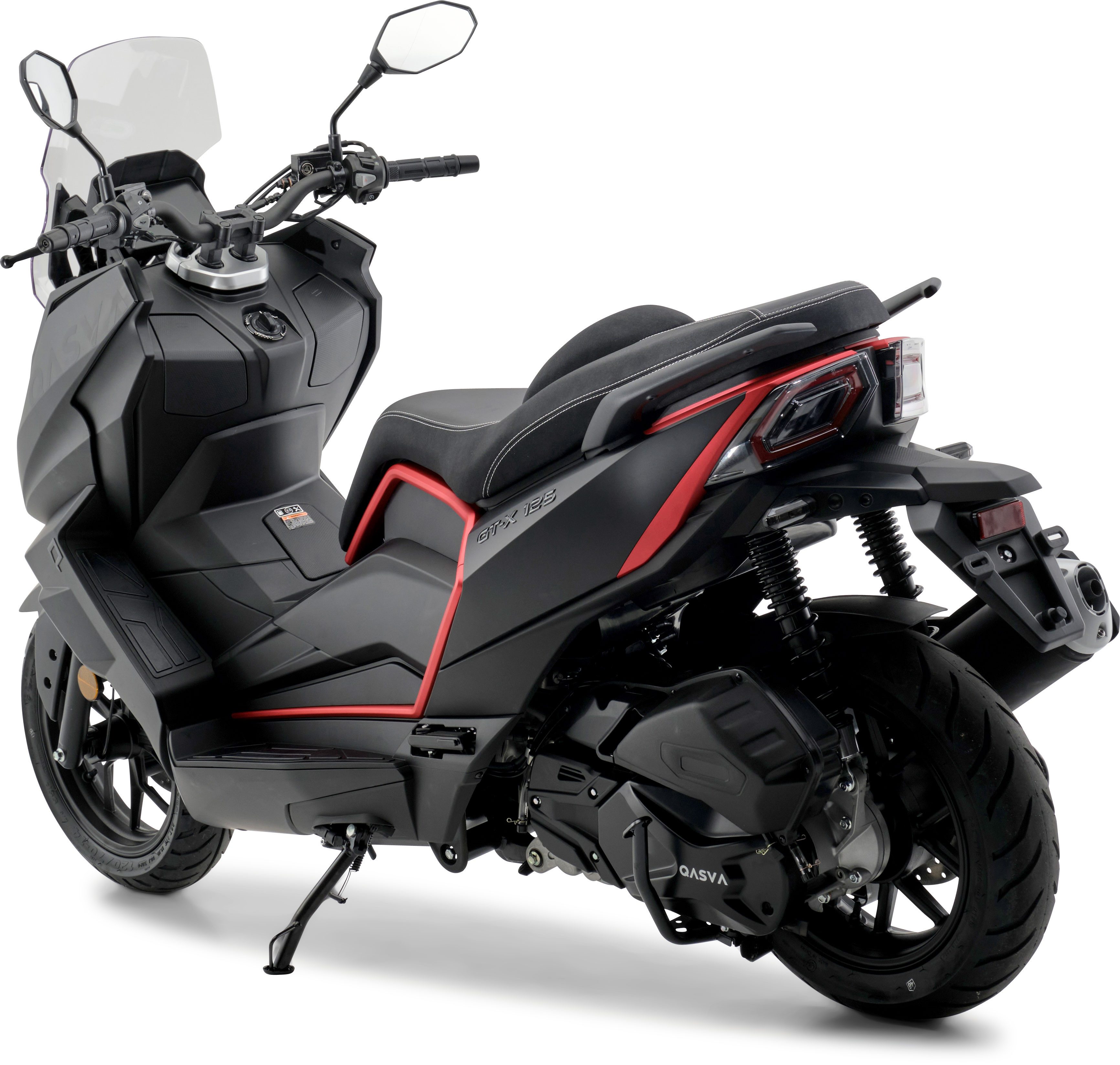 Burnout GT-X 125cc Dark Fire Scooter, 125cc, 92 km/h, Euro 5+, LED Lighting, Navigation, 7-inch TFT Speedometer, Adjustable Windshield