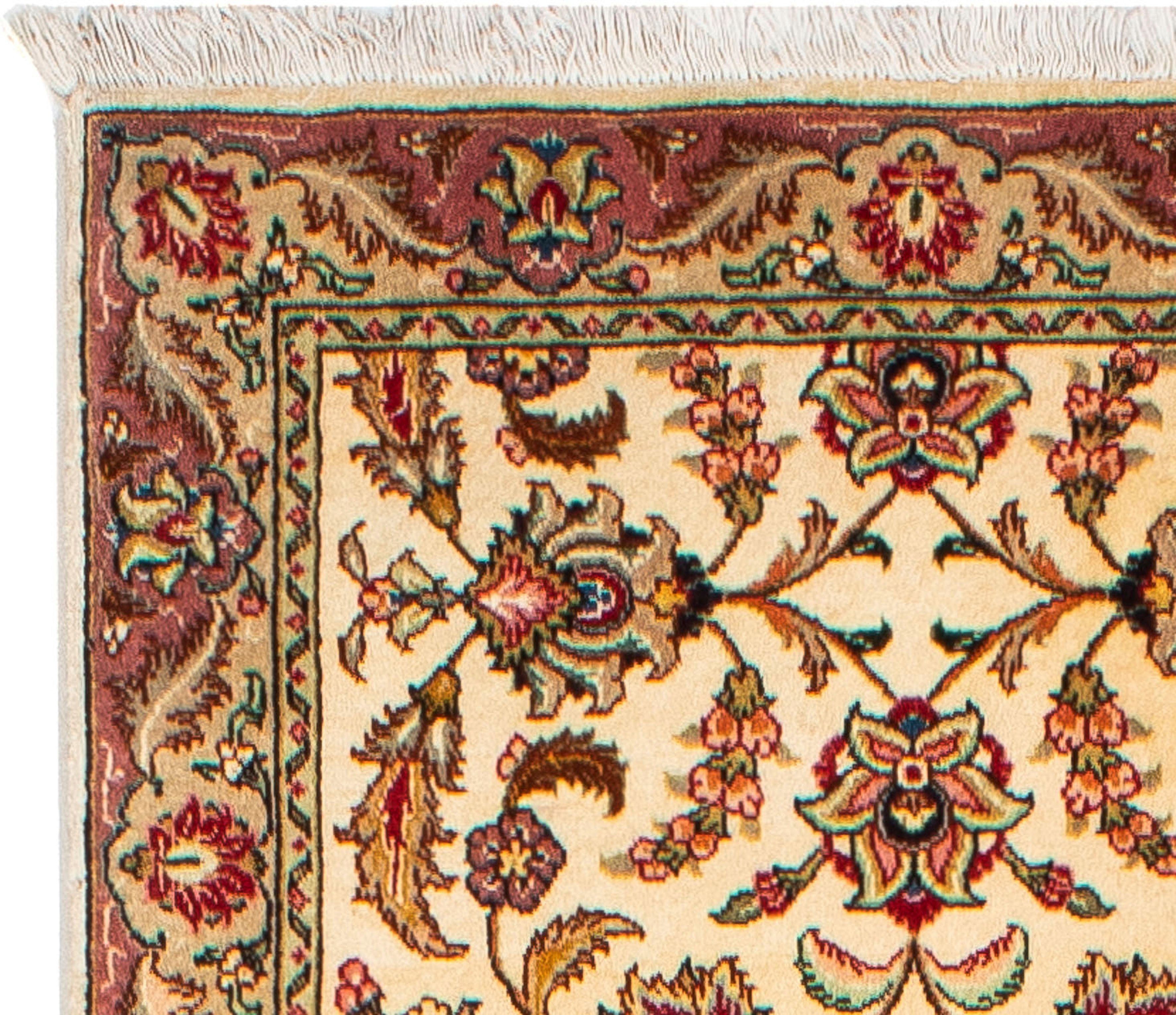 Orientteppich Perser - Höhe: Einzelstück - mit 7 mm, Zertifikat Täbriz 68 morgenland, cm rechteckig, Wohnzimmer, - Handgeknüpft, Royal x 299 - beige