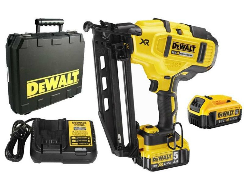 DeWalt Nagler DEWALT Nagler 18V DCN660P2 20° 32-63mm 16Ga 2x5,0Ah Brushless