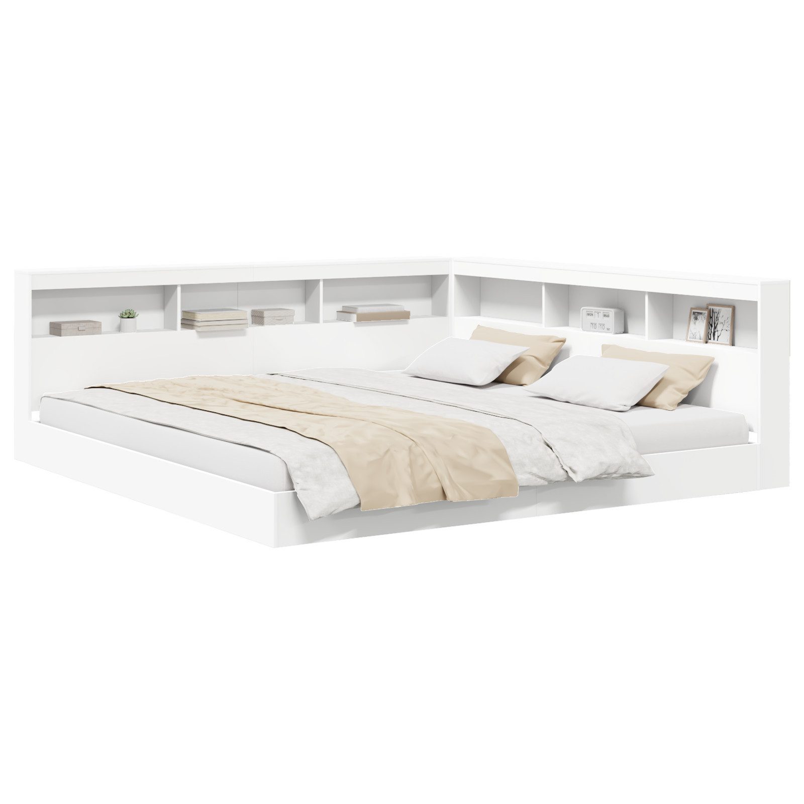 vidaXL Bett Bücherregalbett Weiß 180x200 cm günstig online kaufen