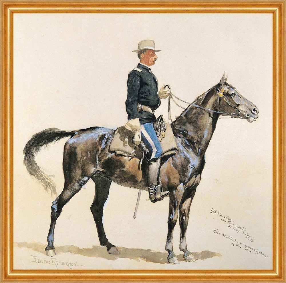 Kunstdruck Lieutenant Casey Commandant of Cheyenne Scouts Remington B A2 01933 Ge