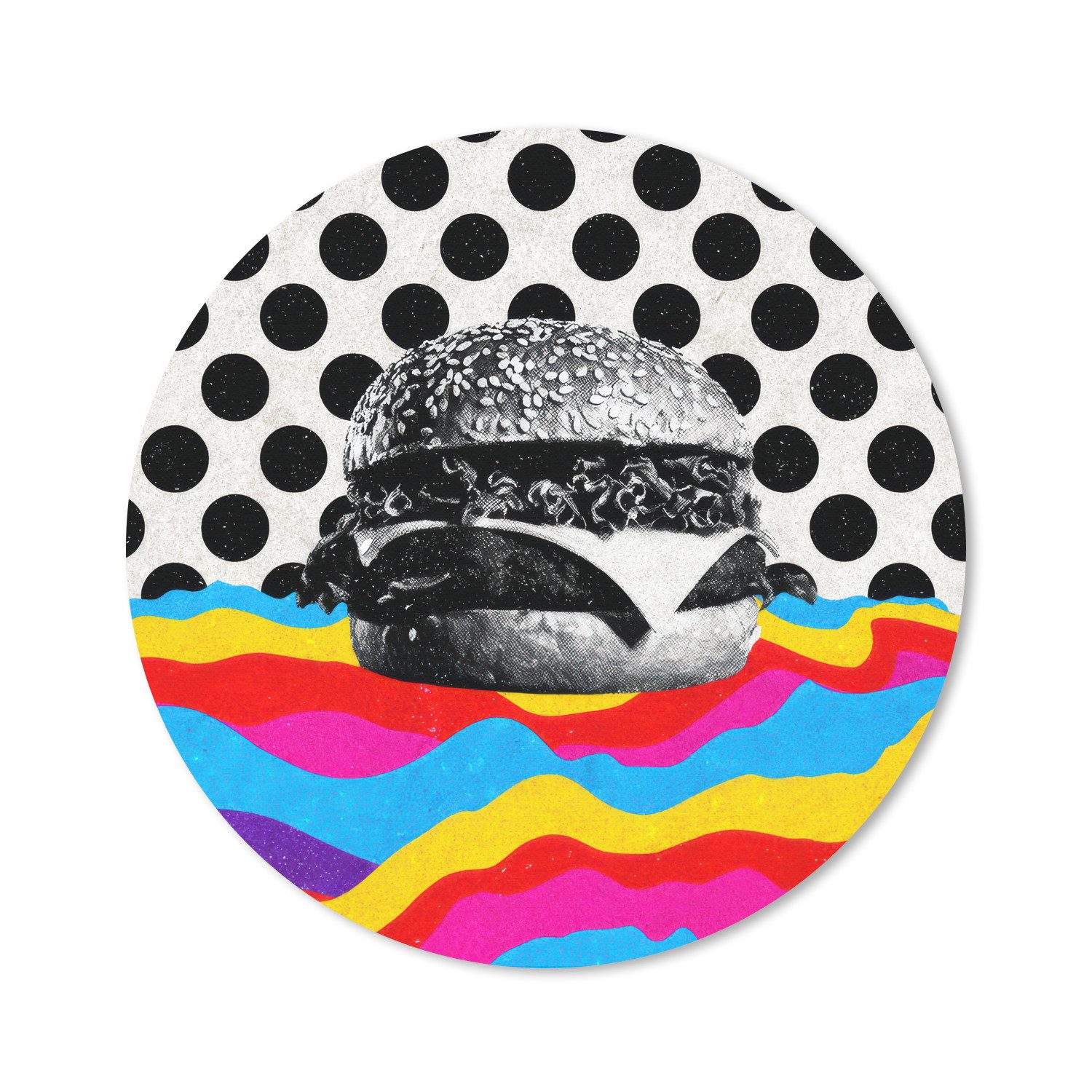 Hamburger - Punkte - Wellen - Farben