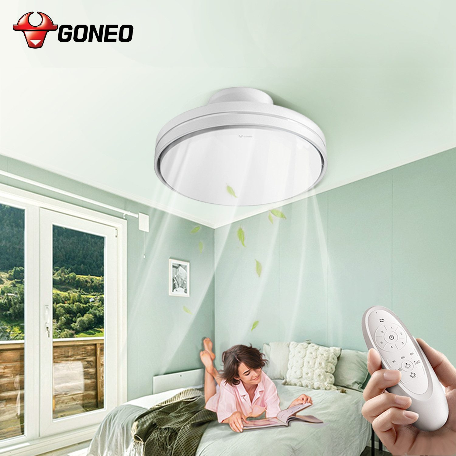 GONEO Deckenventilator mit Beleuchtung günstig online kaufen