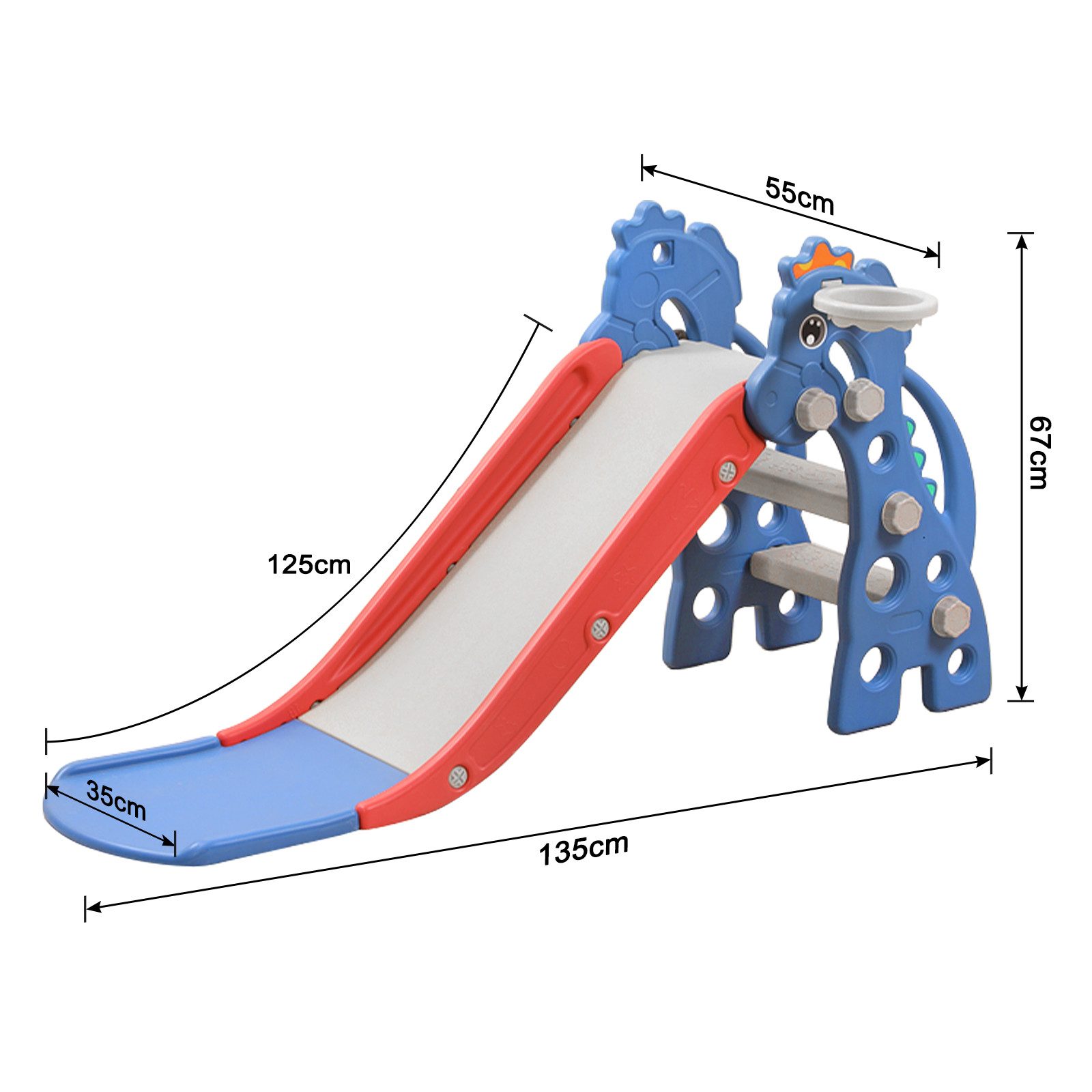 FIVMEN Rutsche Kinder Freistehende Kinderrutsche Spielzeugrutsche Gartenrut günstig online kaufen