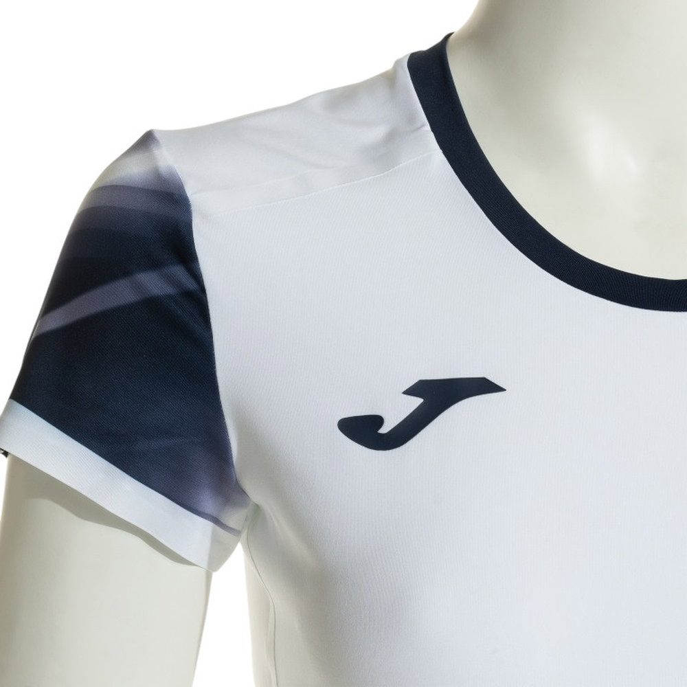 Joma Laufshirt Lauf-Shirt Elite XI (schnelltrocknend, atmungsaktiv) weiss/marineblau