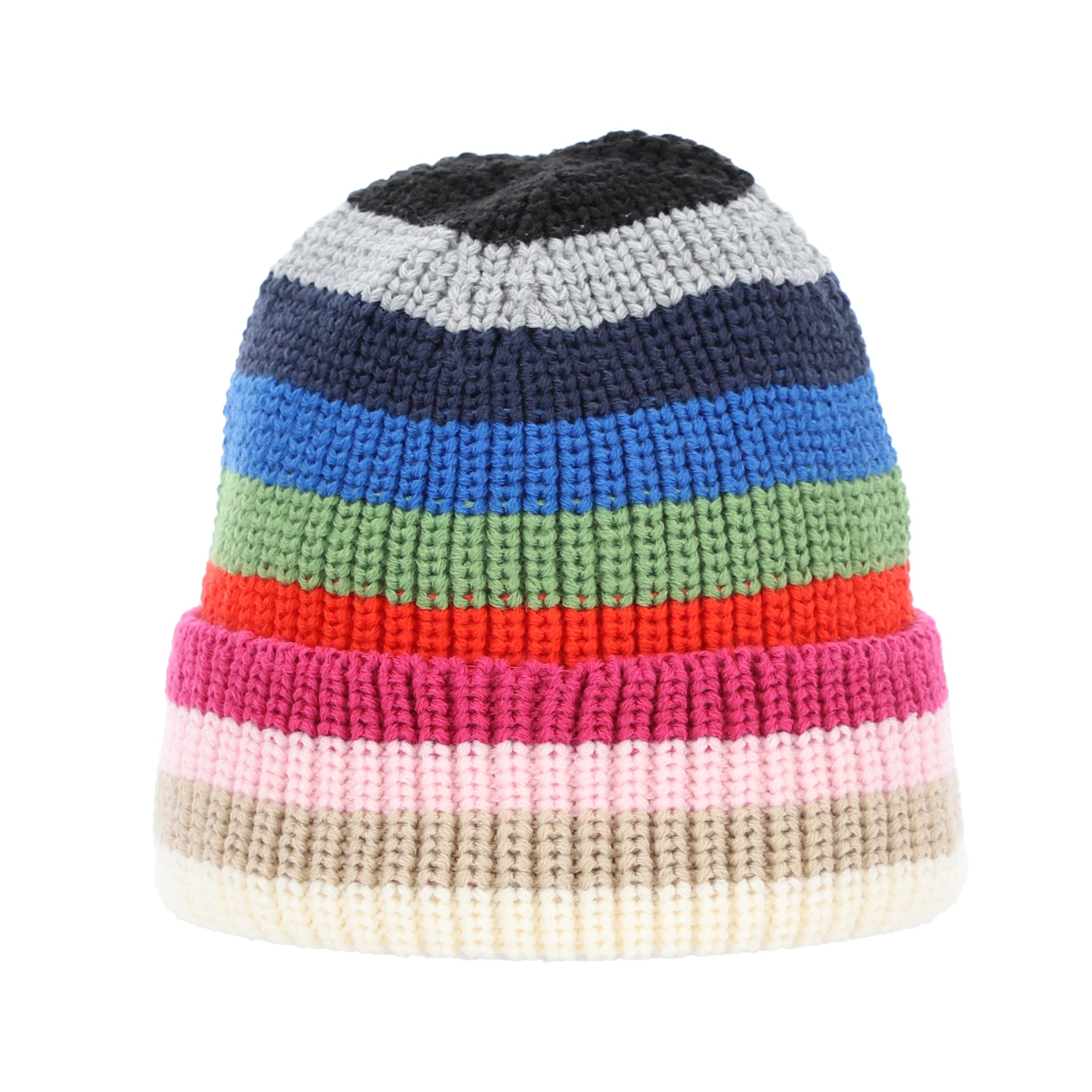 halsüberkopf Accessoires Strickmütze Streifen mit Umschlag günstig online kaufen