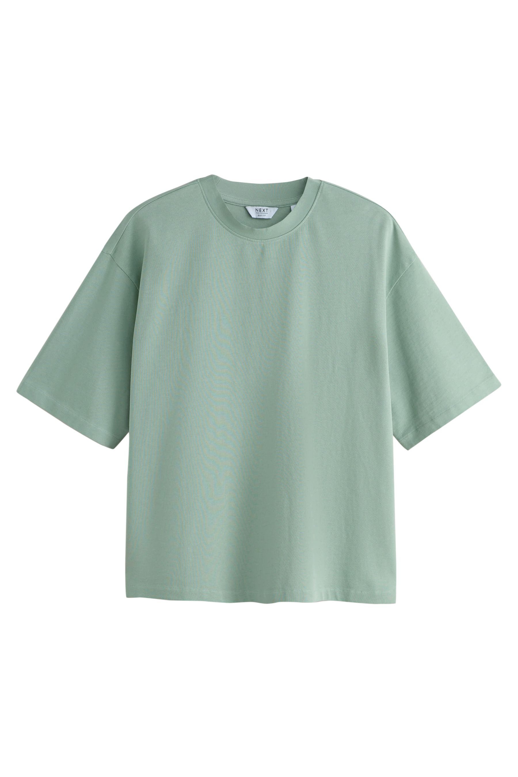 Next T-Shirt Kastiges T-Shirt aus schwerem Stoff (1-tlg)