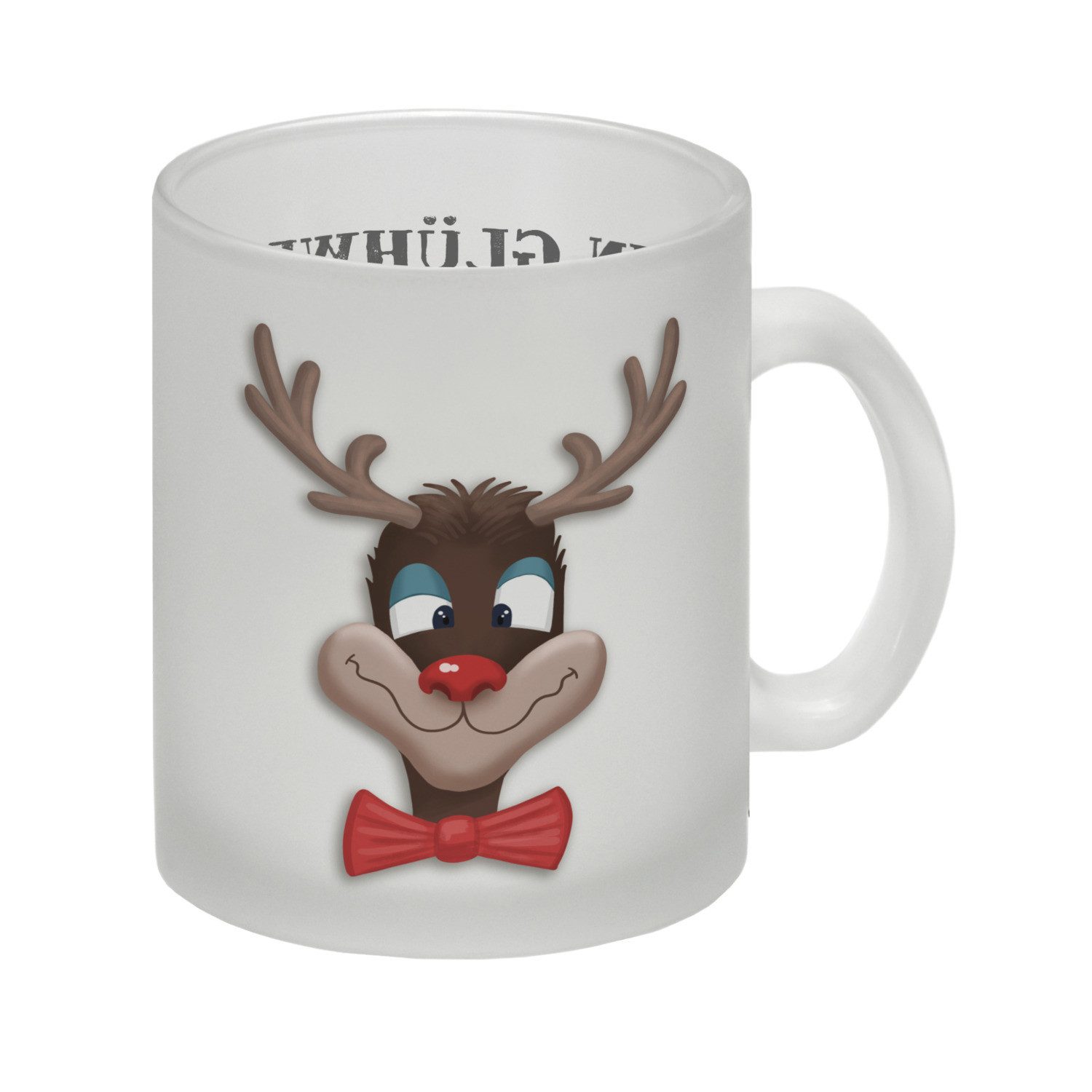speecheese Tasse Glühweintasse mit betrunkenem Rentier und lustigem Spruch