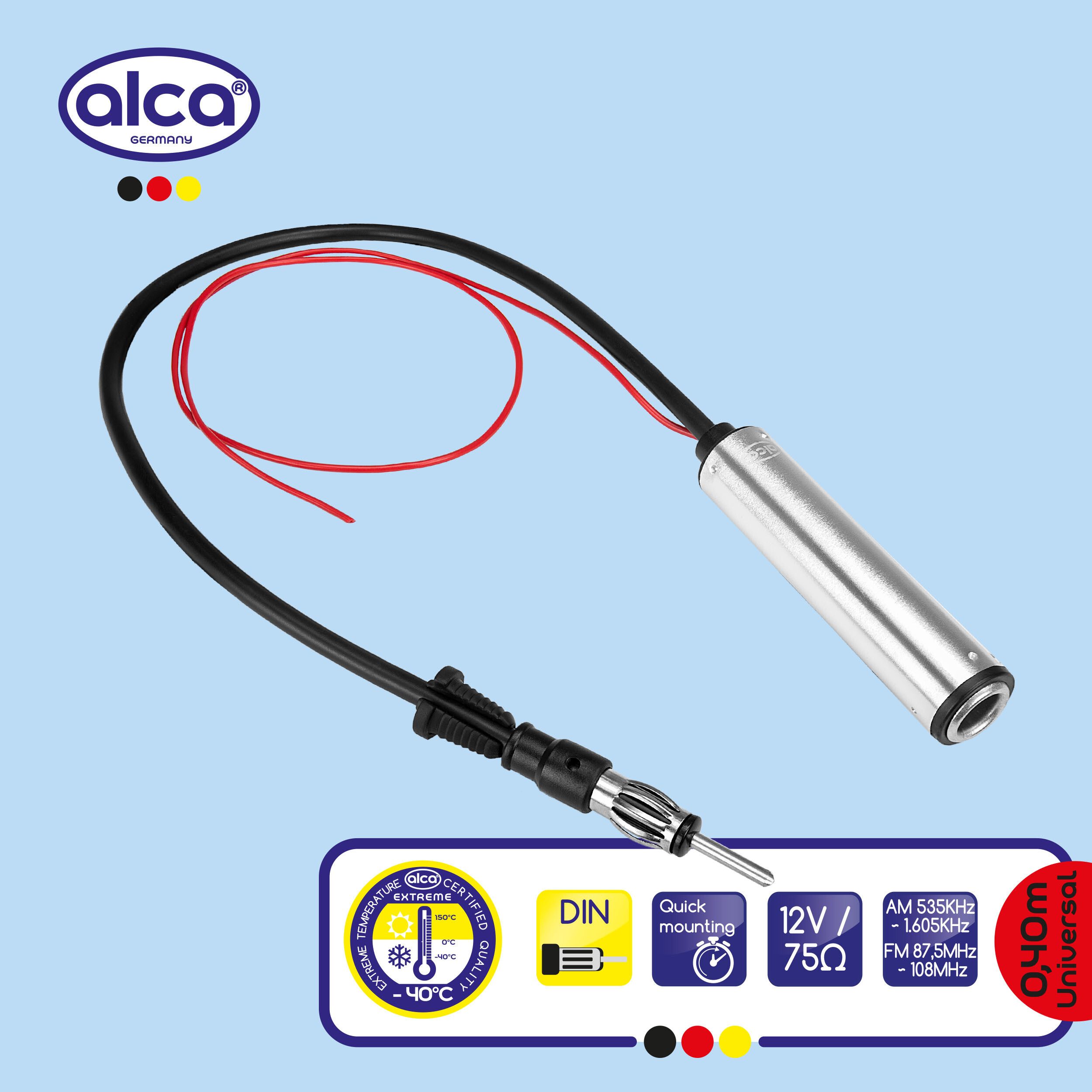 alca Universal Antennen-Verstärker Autoradio Auto Antennenadapter 12V Autoradio-Ersatzantennenstab (AM/FM) – Bild 2 von 5