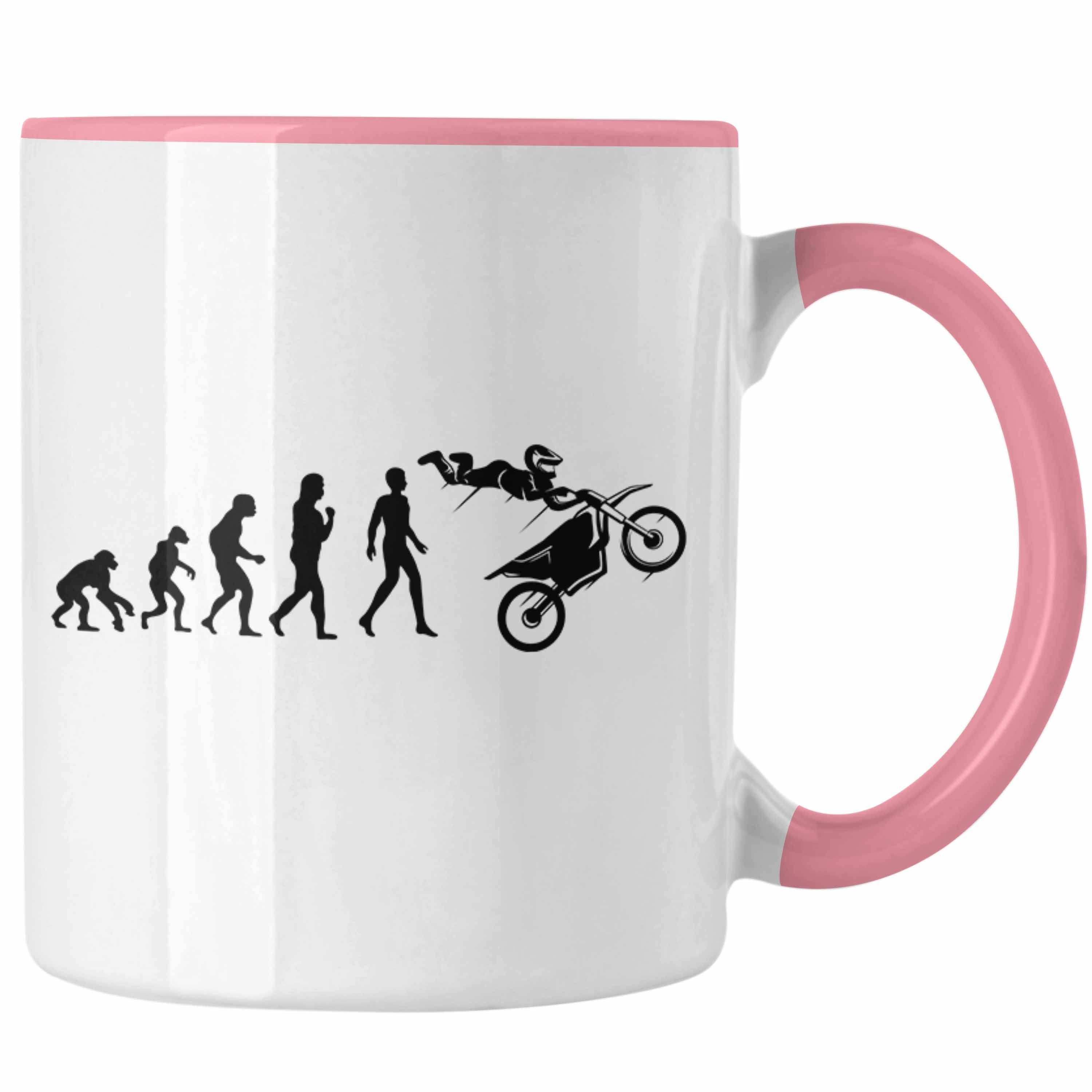 Tasse Trendation Tasse Geschenkidee Bike Weihnachten Geschenk Stunt Dirtbiker Trendation Rosa Geburtstag - Dirt