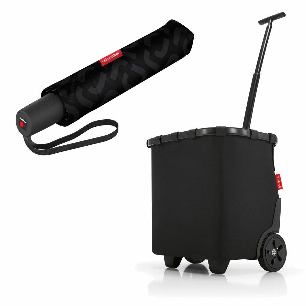 REISENTHEL® Einkaufstrolley carrycruiser Set Frame Black, mit umbrella pocket duomatic