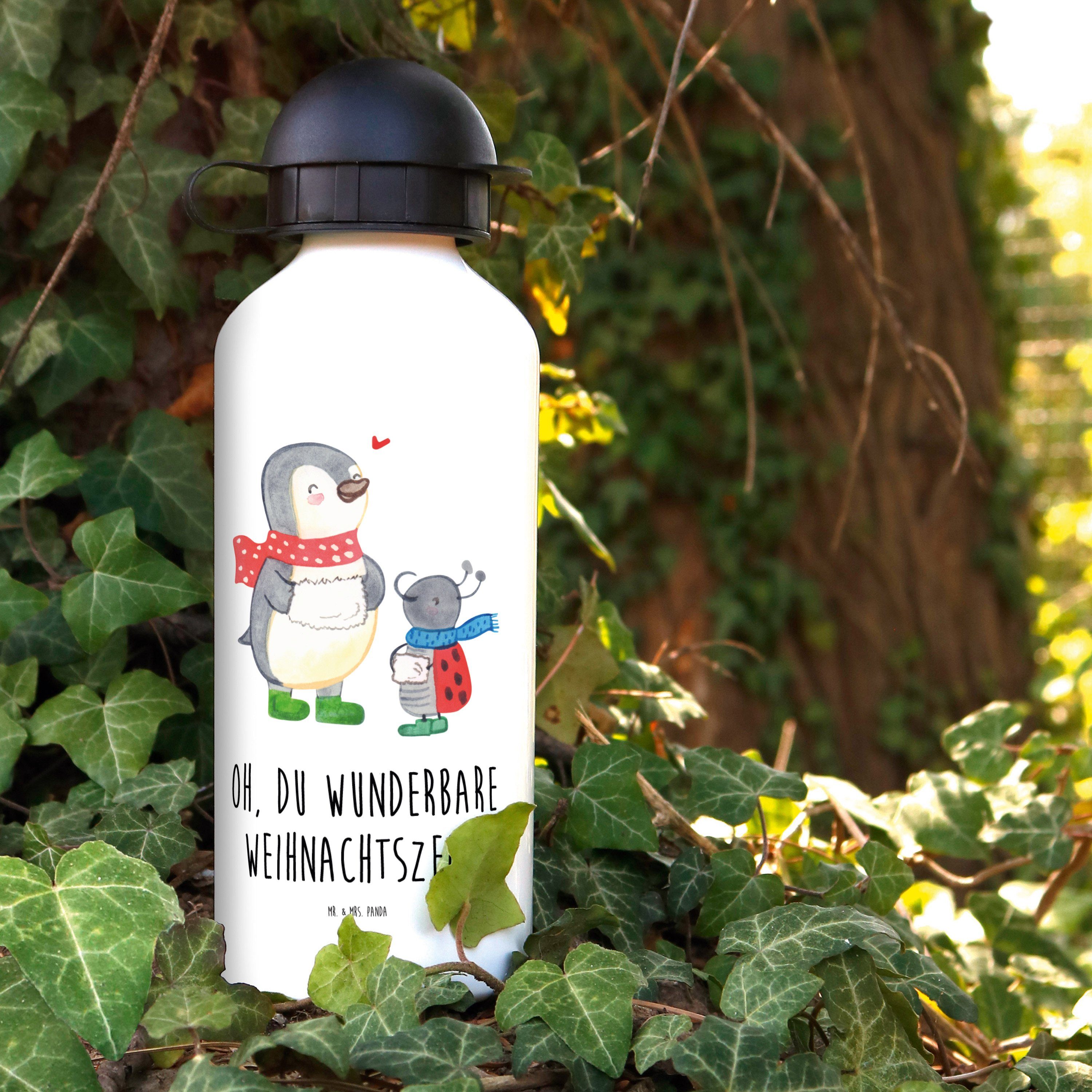 Panda Winterzeit Geschenk, Mr. - & Weihnachten Weiß - Trinkflasche Grüße Mrs. Kinderflasche, Smörle