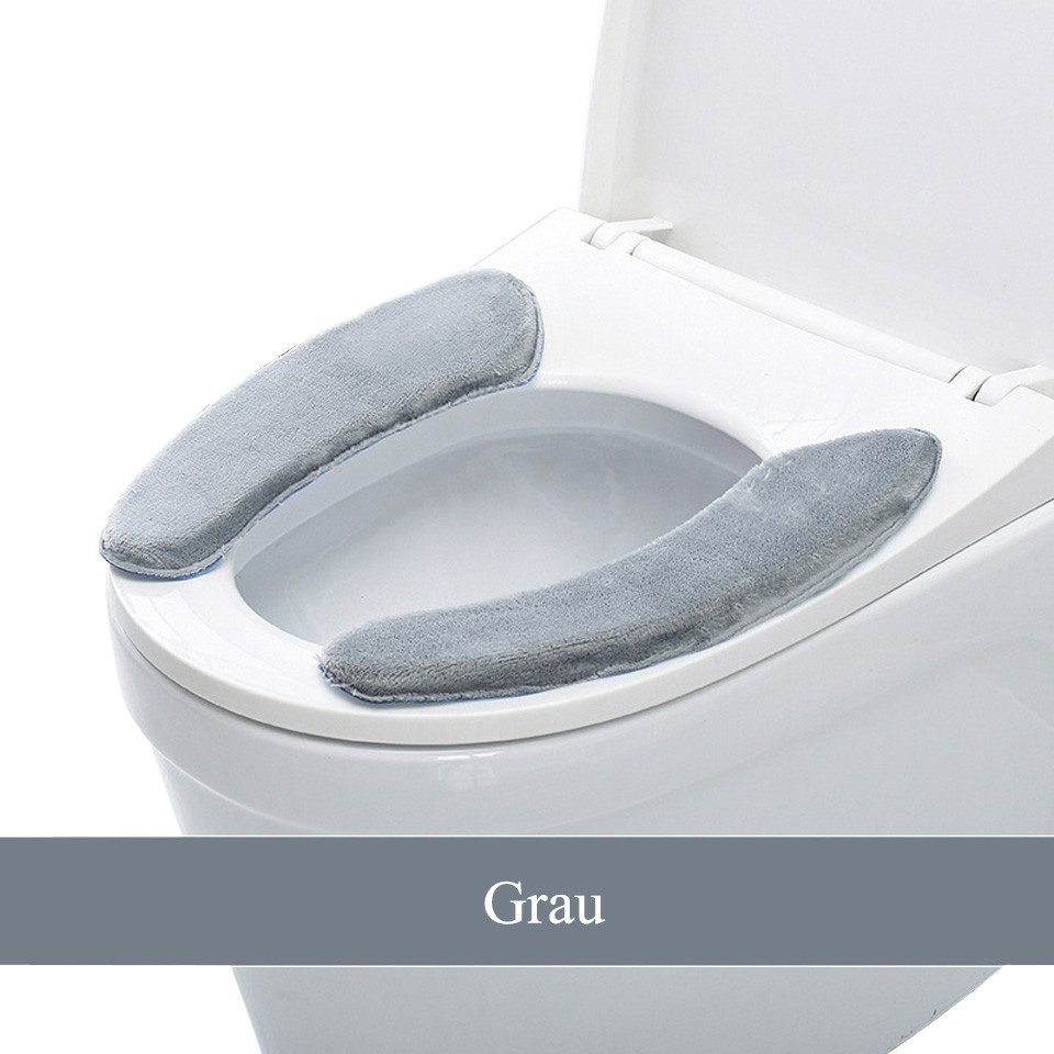 Agger WC-Deckelbezug 2 Paar Toilettensitzbezug Dicker Und Wärmer Wc-Sitz Pad, Waschbarer, WC Abdeckung Cover Pad Toilettensitzkissen