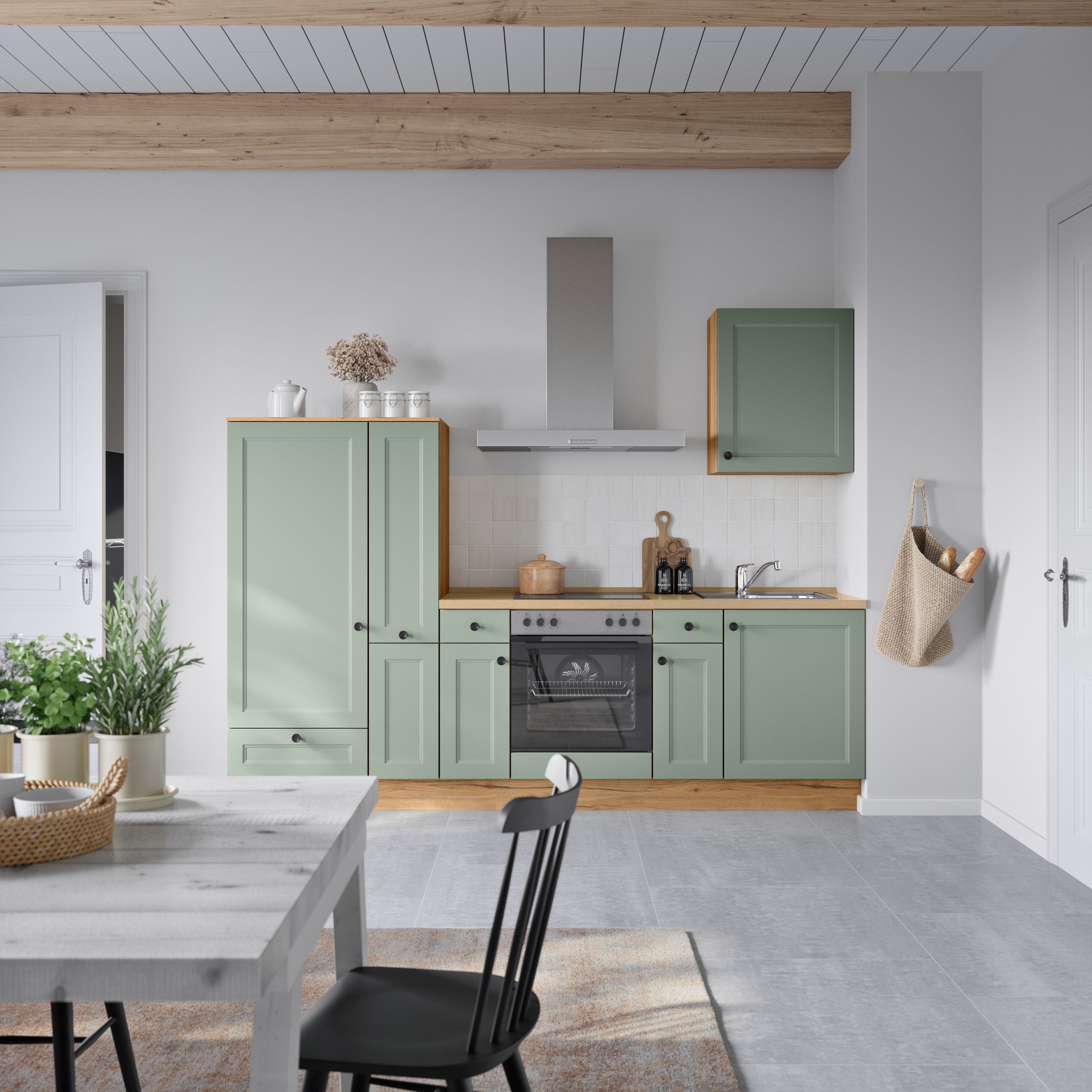nobilia® Küchenzeile "Cascada I", NEU: individuell anpassbar mit gratis Profi-Beratung, vormontiert, Breite 270 cm, Ausrichtung wählbar, wahlw. mit E-Geräten