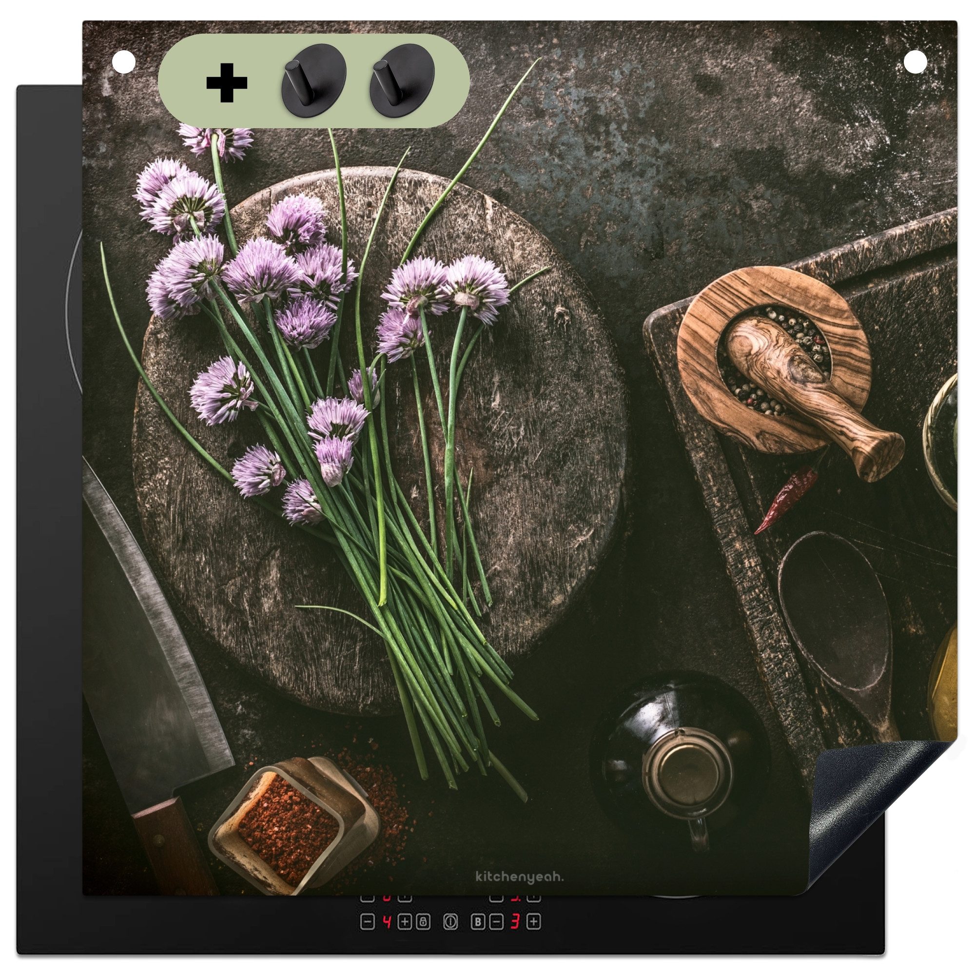 KitchenYeah Küchenrückwand Kräuter - Gewürze - Stilleben, (1-tlg), Induktio günstig online kaufen