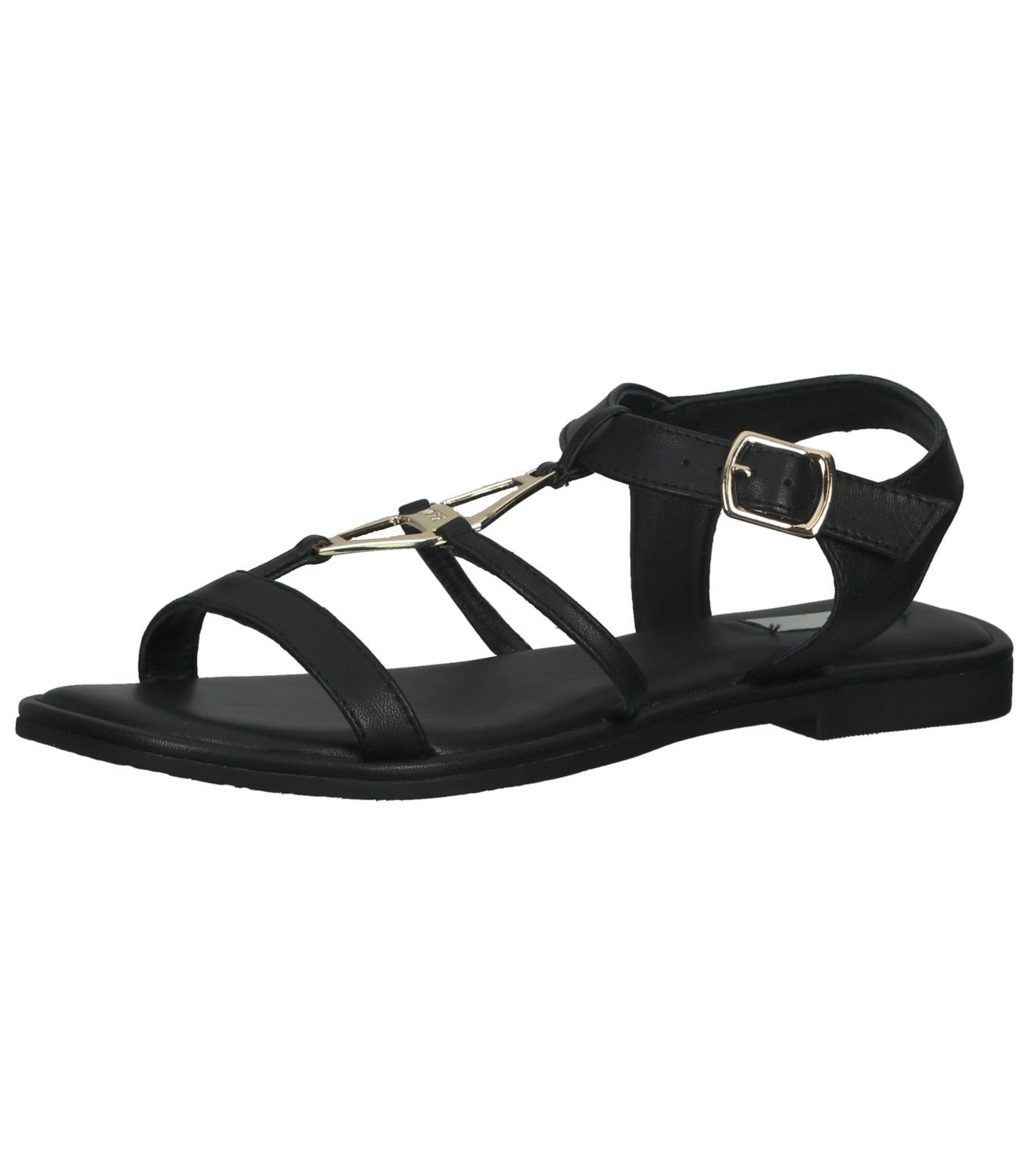 Mexx Sandalen Leder Riemchensandalette Schwarz