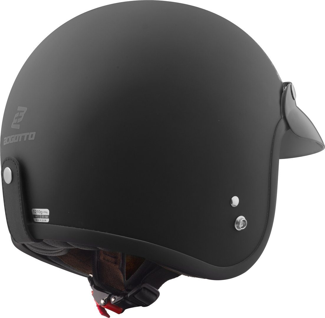 Bogotto Motorradhelm H541 Solid Jethelm, geeignet für Brillenträger