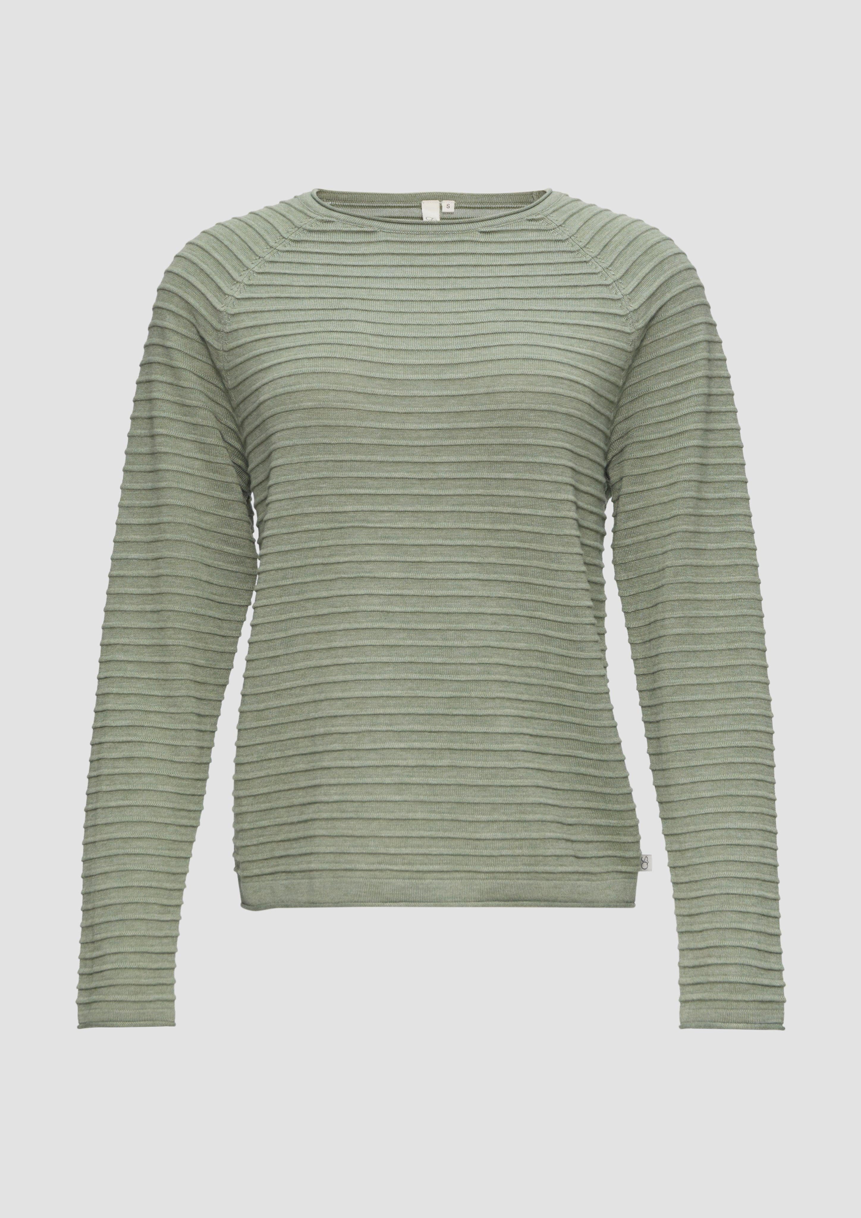 QS Strickpullover Pullover mit Strukturmuster aus günstig online kaufen