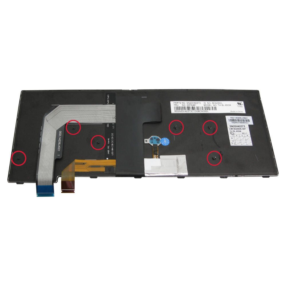 Trade-Shop Ersatzteil passend für Lenovo ThinkPad FRU 00PA546, 01EN694, 00PA423 Tastatur (Tasten: Deutsch, QWERTZ / mit Trackpoint und Hintergrundbeleuchtung)
