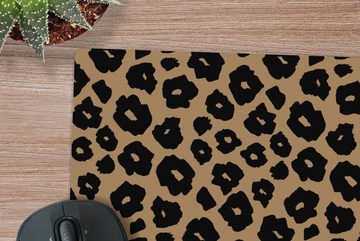 MuchoWow Gaming Mauspad Muster - Jaguar - Punkte (1-St), Mousepad mit Rutschfester Unterseite, Gaming, 40x40 cm, XXL, Großes