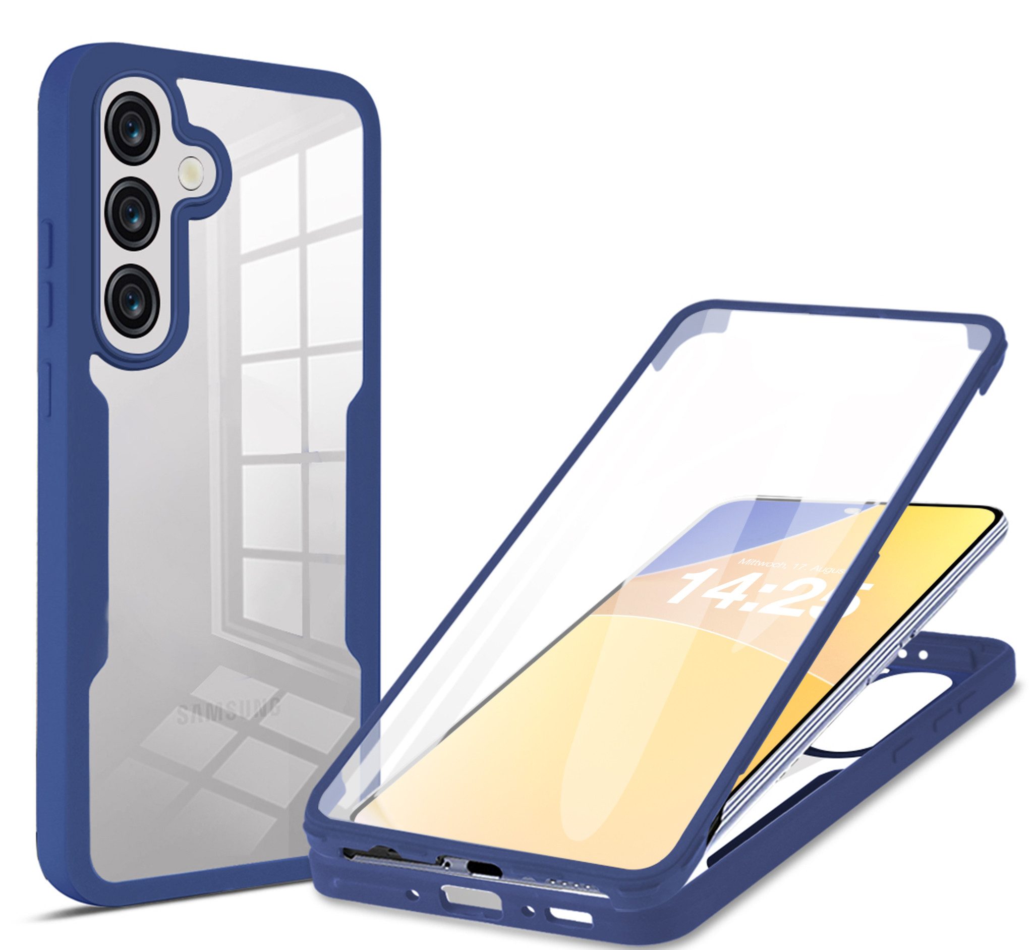 Tec-Expert Handyhülle 360 Grad Hülle für Samsung Galaxy A56 5G 6.7 Zoll, 6.7, Rundum Schutz Cover Case Hülle robust