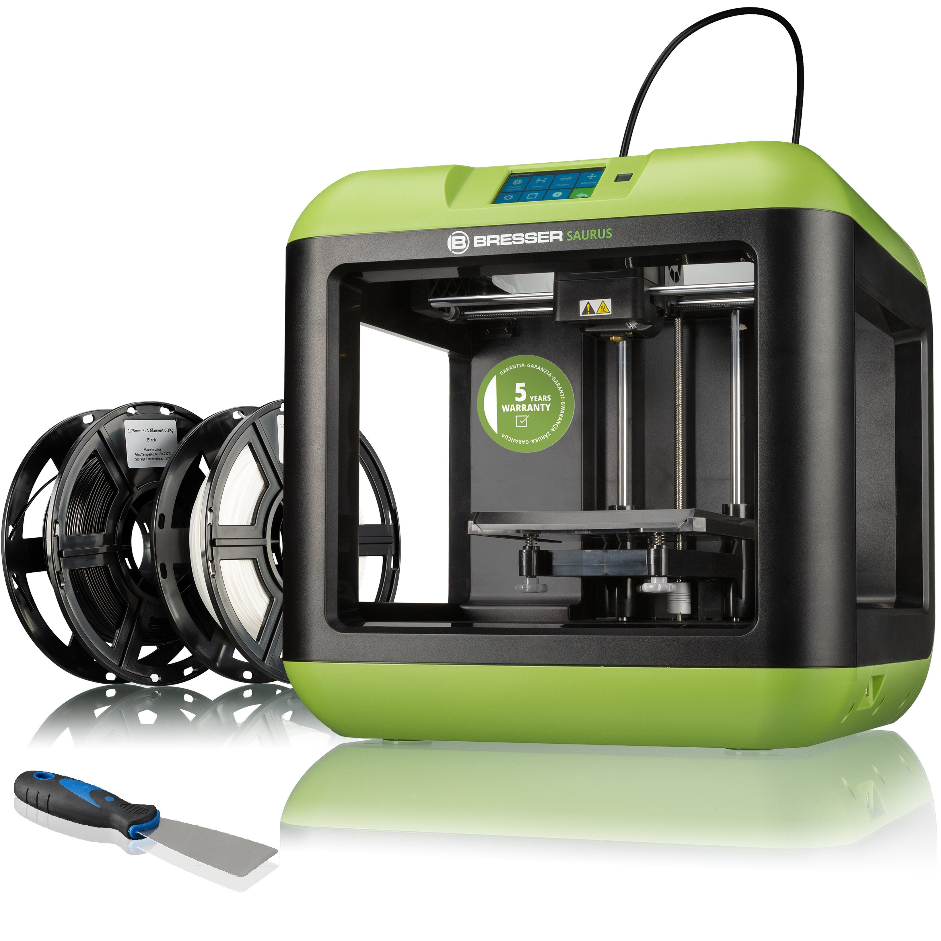 BRESSER 3D-Drucker SAURUS Einsteiger WLAN 3D Drucker mit Filament-Bun