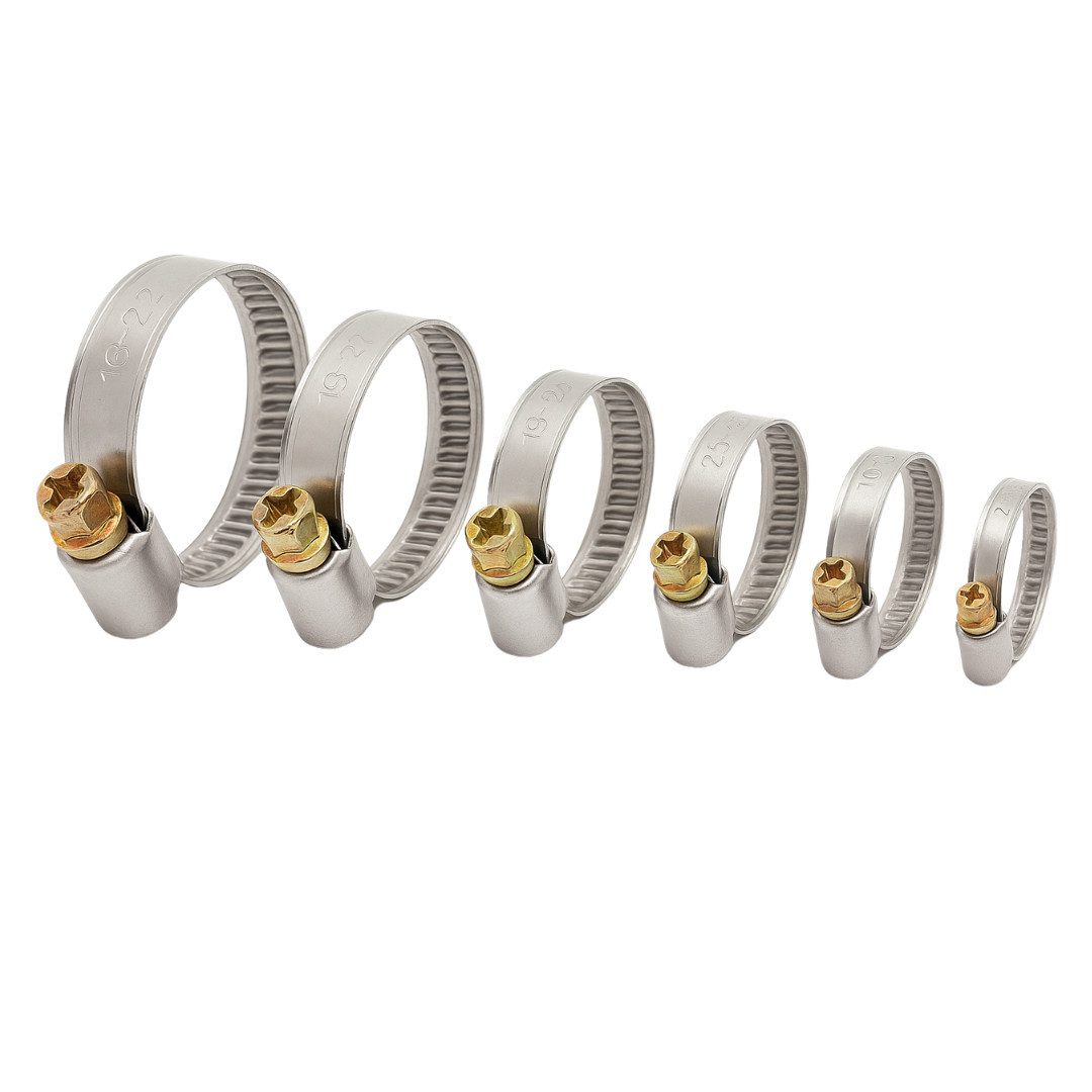 RACEL Schlauchschelle 10x Schlauchschellen Edelstahl W4 V2A 10‑16 mm 9 mm Bandschellen, (10-St), Rostfrei, langlebig