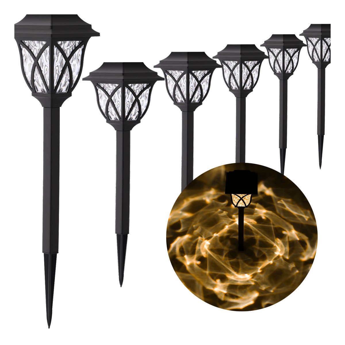 LETGOSPT LED Solarleuchte 6x Solarlampe Außen, günstig online kaufen