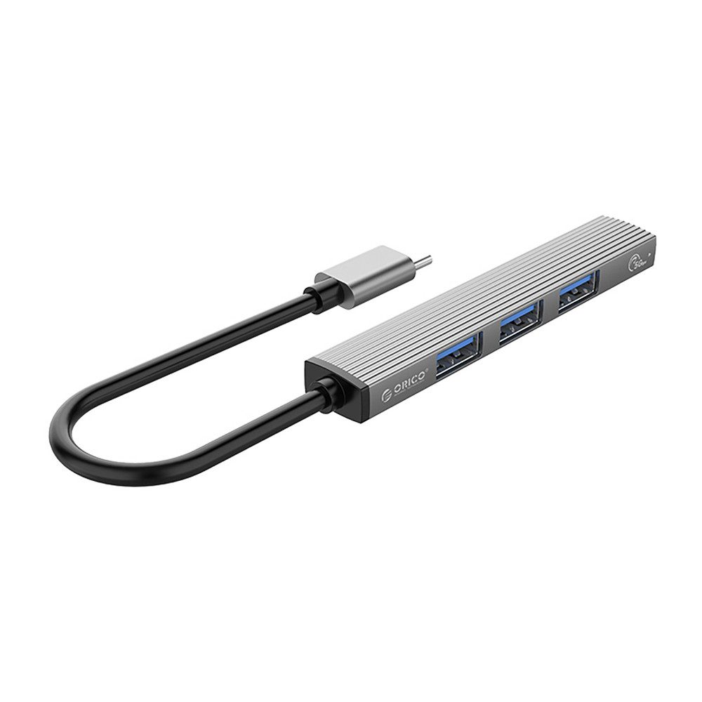 ORICO USB-Hub Verteiler HUB (4-in-1, USB-C, 4 Ports, USB 3.0, Aluminium)