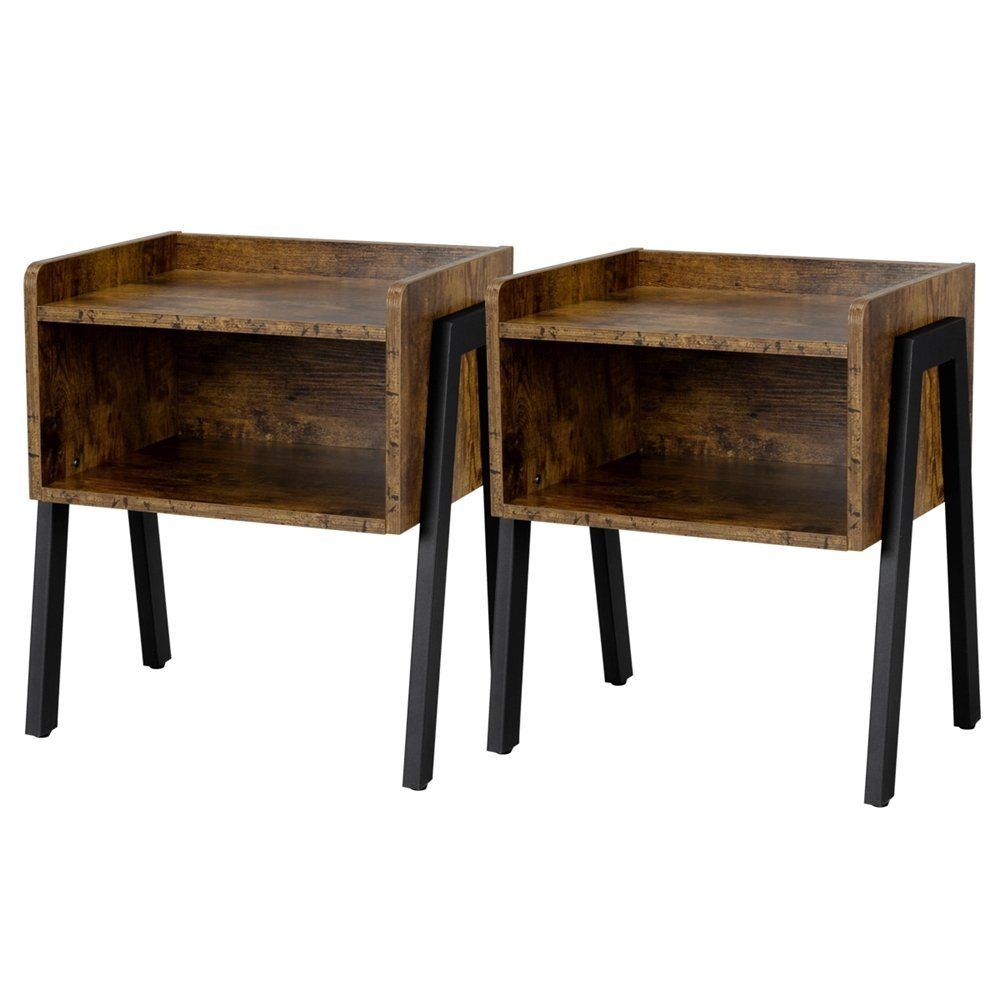 Yaheetech Nachttisch, Retro Nachtschrank mit 2 günstig online kaufen