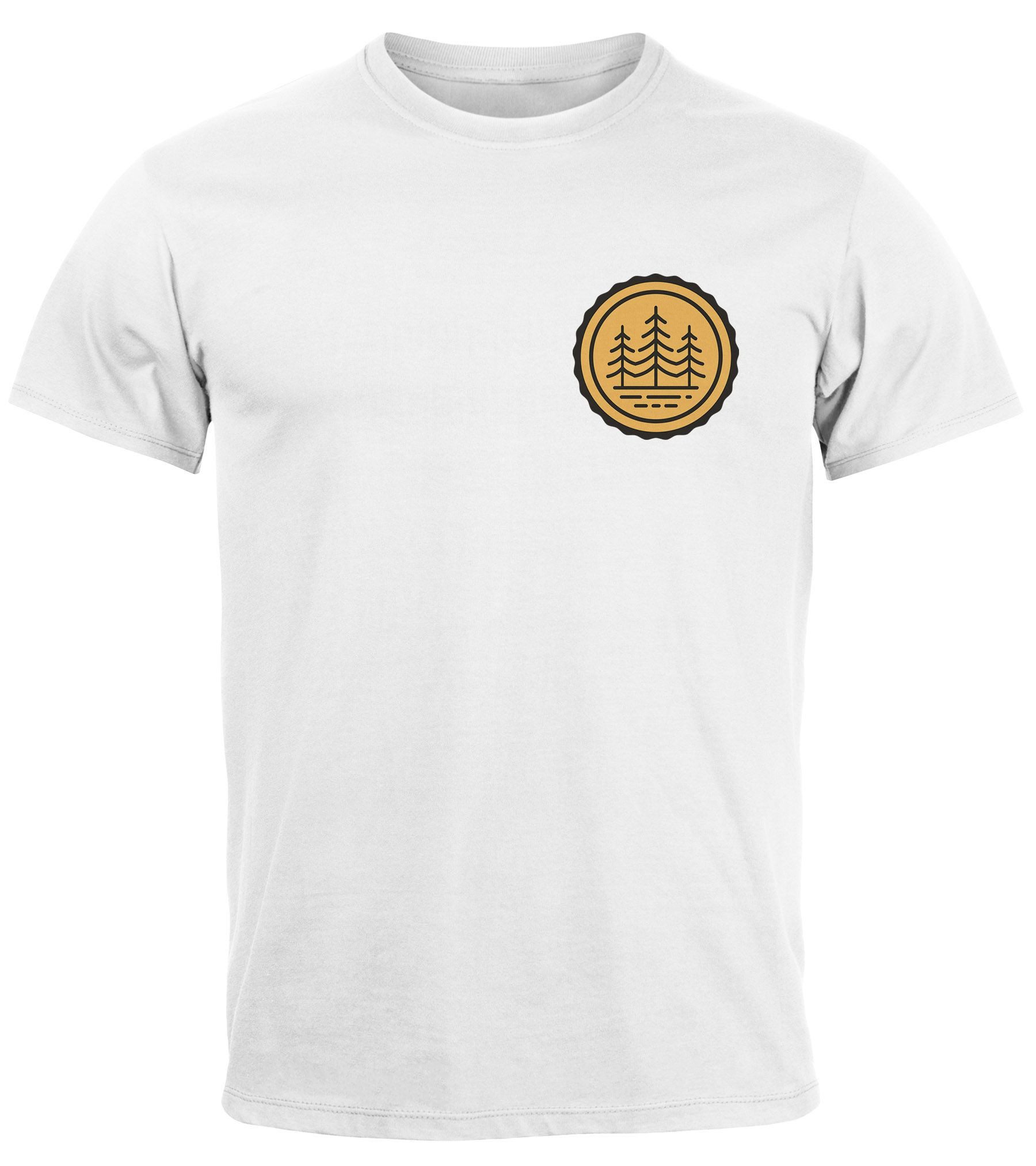 Neverless Print-Shirt Herren T-Shirt Wald Bäume günstig online kaufen