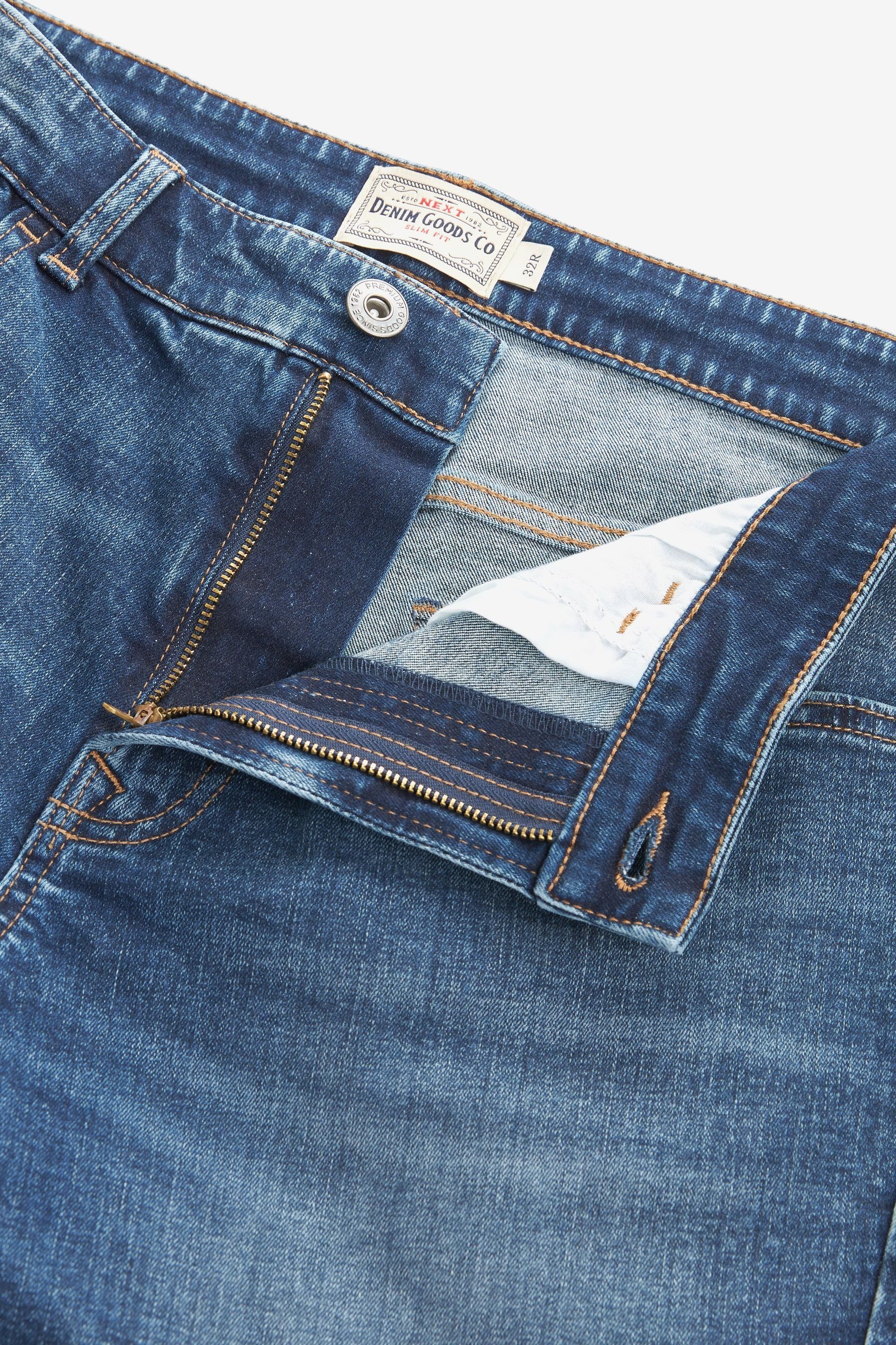 Next Slim-fit-Jeans Essential Slim Fit Stretch Jeans (1-tlg) Wash Blue mit