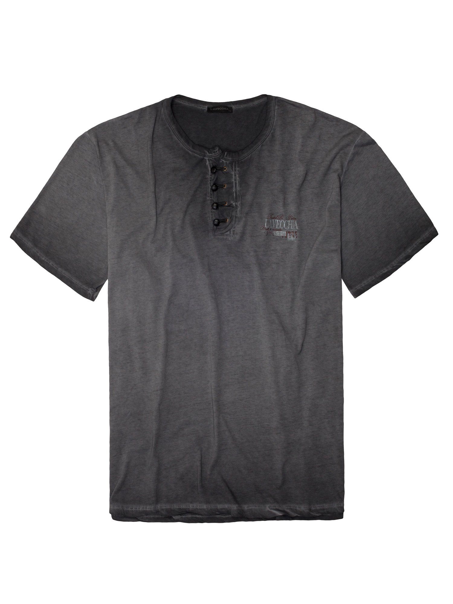 Lavecchia T-Shirt Übergrößen Herren Shirt LV-4055 Herrenshirt Kapuzen Shirt anthrazit