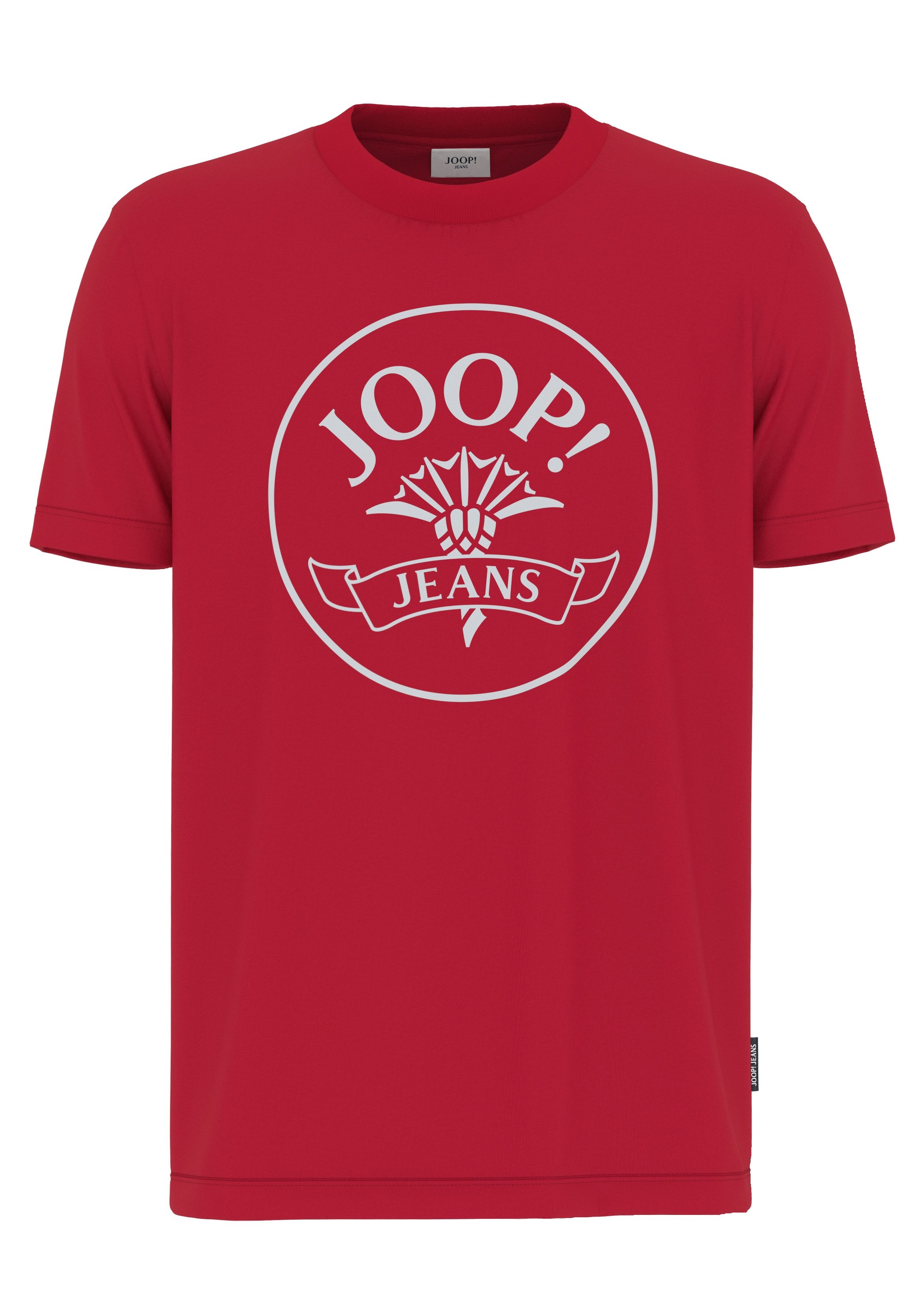 Joop Jeans Kurzarmshirt mit Logoprint in Kontrastfarbe günstig online kaufen