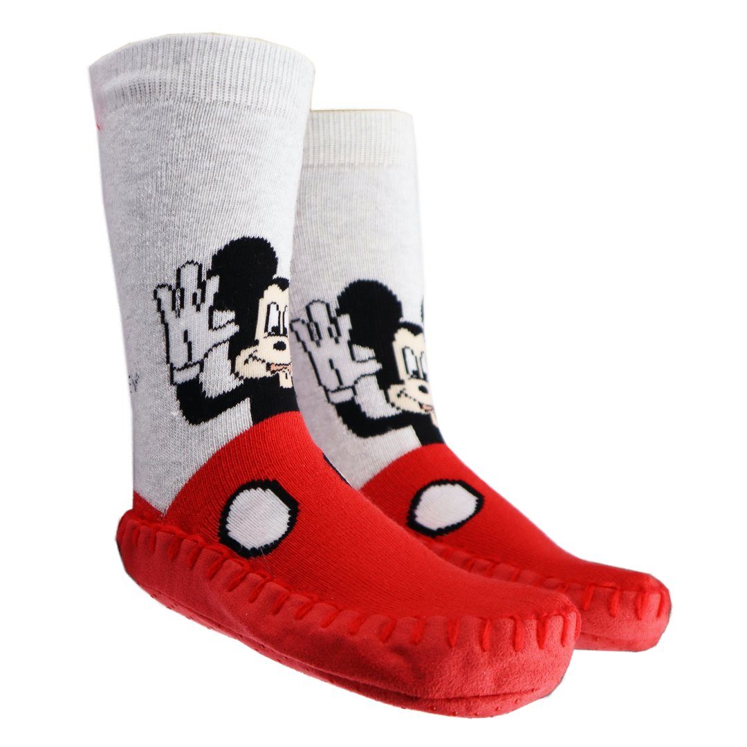 Disney ABS-Socken Mickey Maus Jungen Kinder antirutsch lange Socken Stoppersocken Gr. 23 bis 28