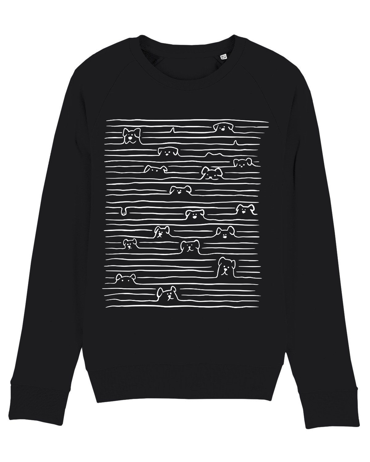 wat? Apparel Sweatshirt Doodle Dogs (1-tlg) schwarz