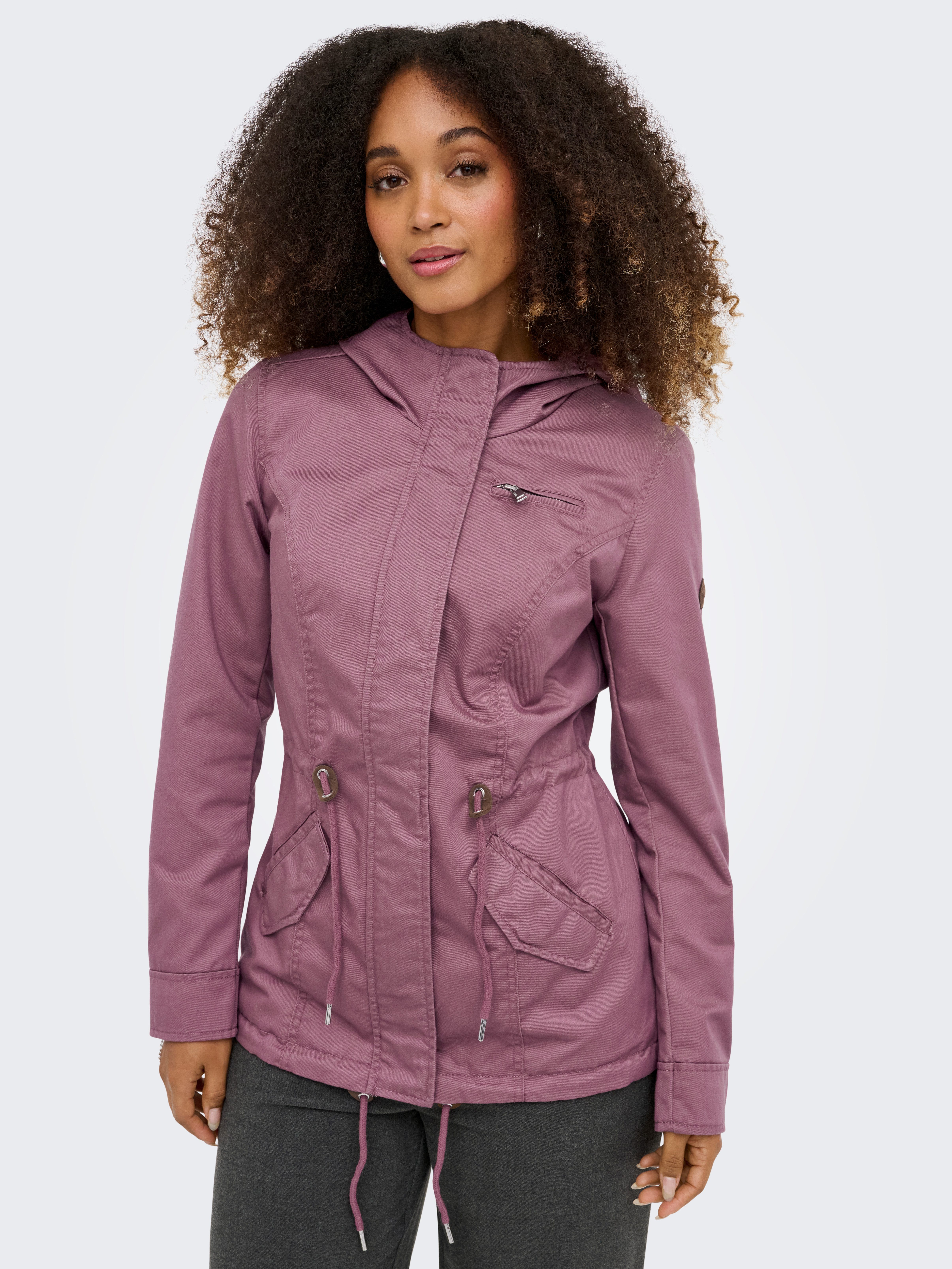 ONLY Parka ONLLORCA LIFE CANVAS PARKA CC OTW mit Kordelzug in der Taille – Bild 2 von 5