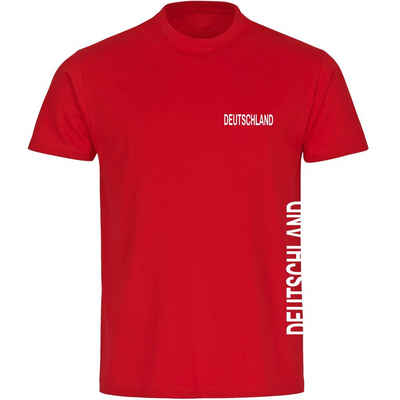 multifanshop T-Shirt Herren Deutschland - Brust & Seite - Männer