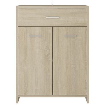 vidaXL Badezimmer-Set Badezimmerschrank Sonoma-Eiche 60x33x80 cm Holzwerkstoff, (1-St)