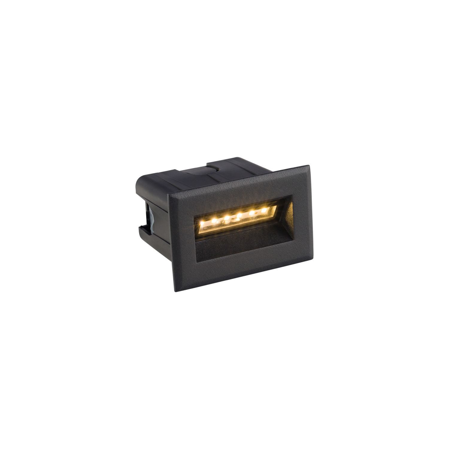 Licht-Erlebnisse Einbauleuchte ILMARO, LED fest integriert, Warmweiß, LED Aluminium IP65 warmweiß 3000 K 200 lm Schwarz eckig Modern