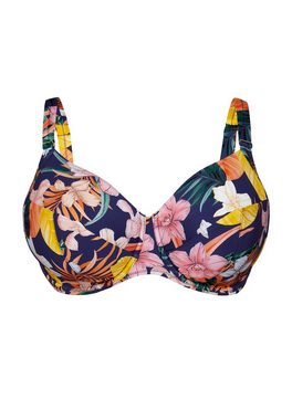 Rosa Faia Bügel-Bikini-Top Tropical Sunset (1-St), Bikini-Top - Extra Halt für große Cups, Farbenfrohes Muster